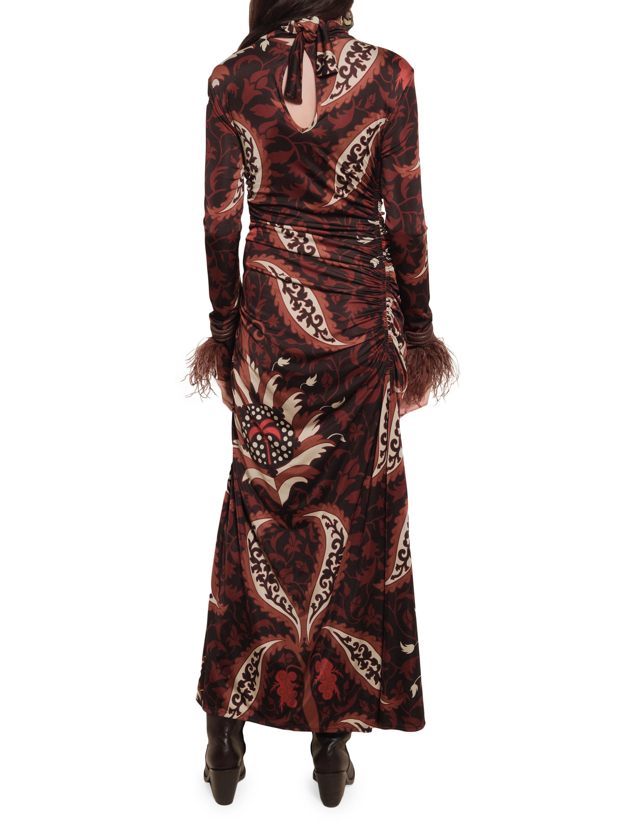 Johanna Ortiz Women's Candelaria Start Point Printed Jersey Maxi Dress - Black Mocca Sand Red