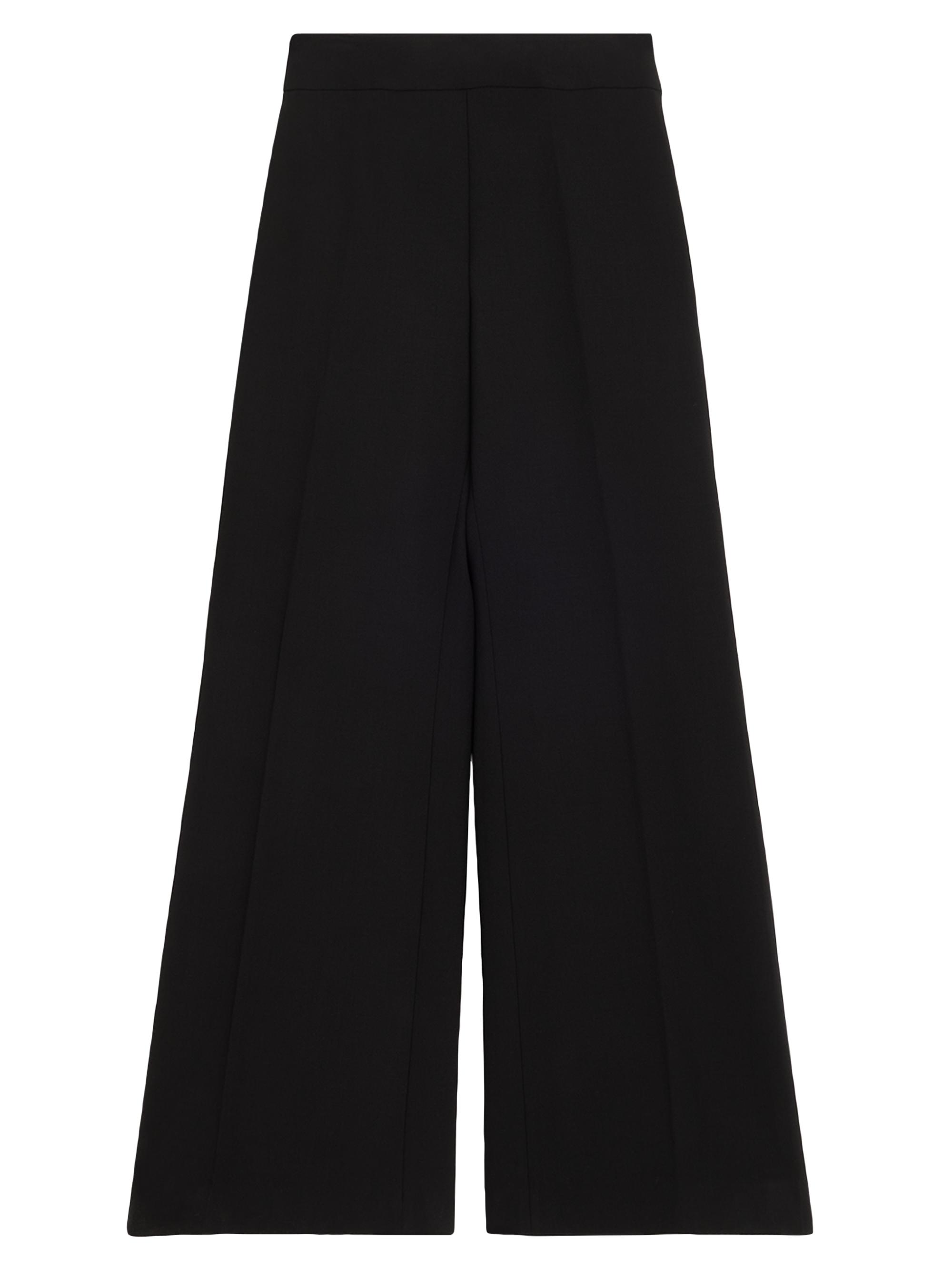 Carolina Herrera Women's Wool High-Rise Wide-Leg Pants - Black