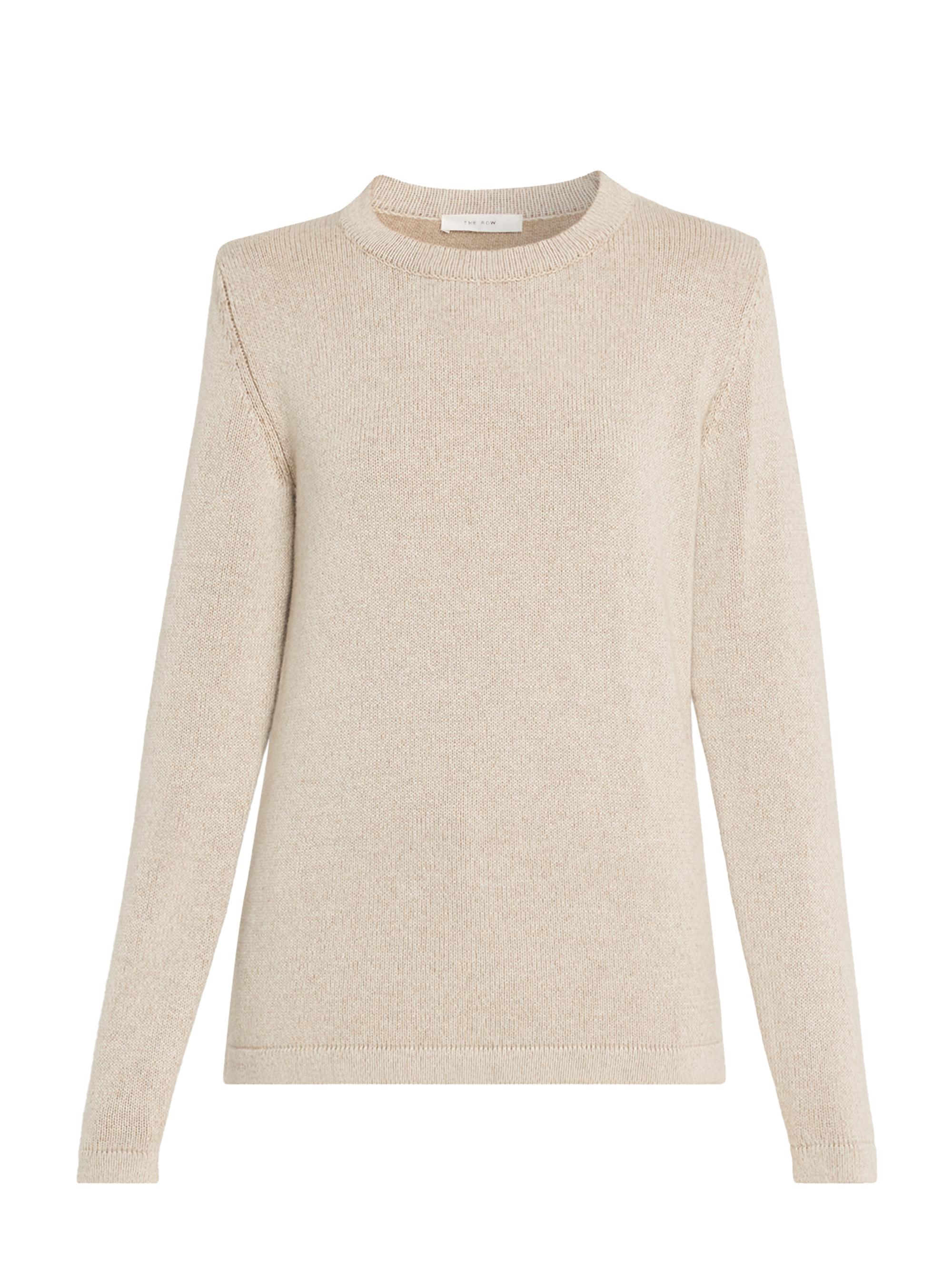 The Row Women's Lyse Cashmere Crewneck Sweater - Beige