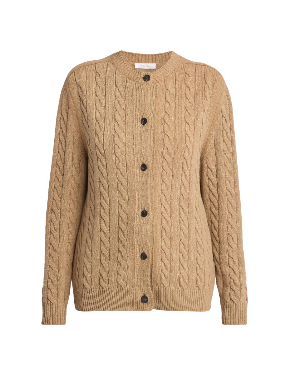 The Row Loneke Wool Cable-Knit Cardigan | Saks Fifth Avenue