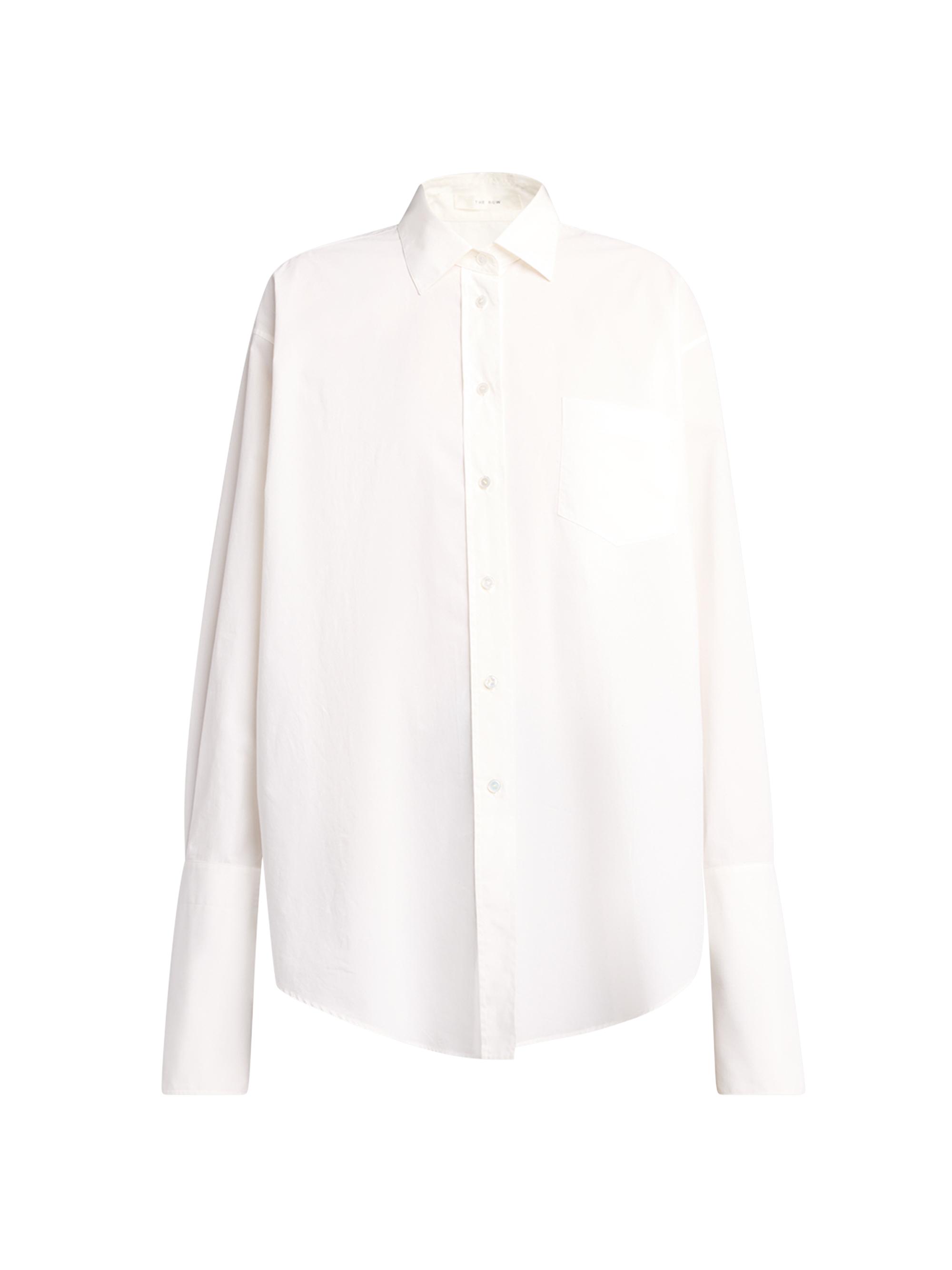 The Row Women's Ment Poplin Button-Front Shirt - White