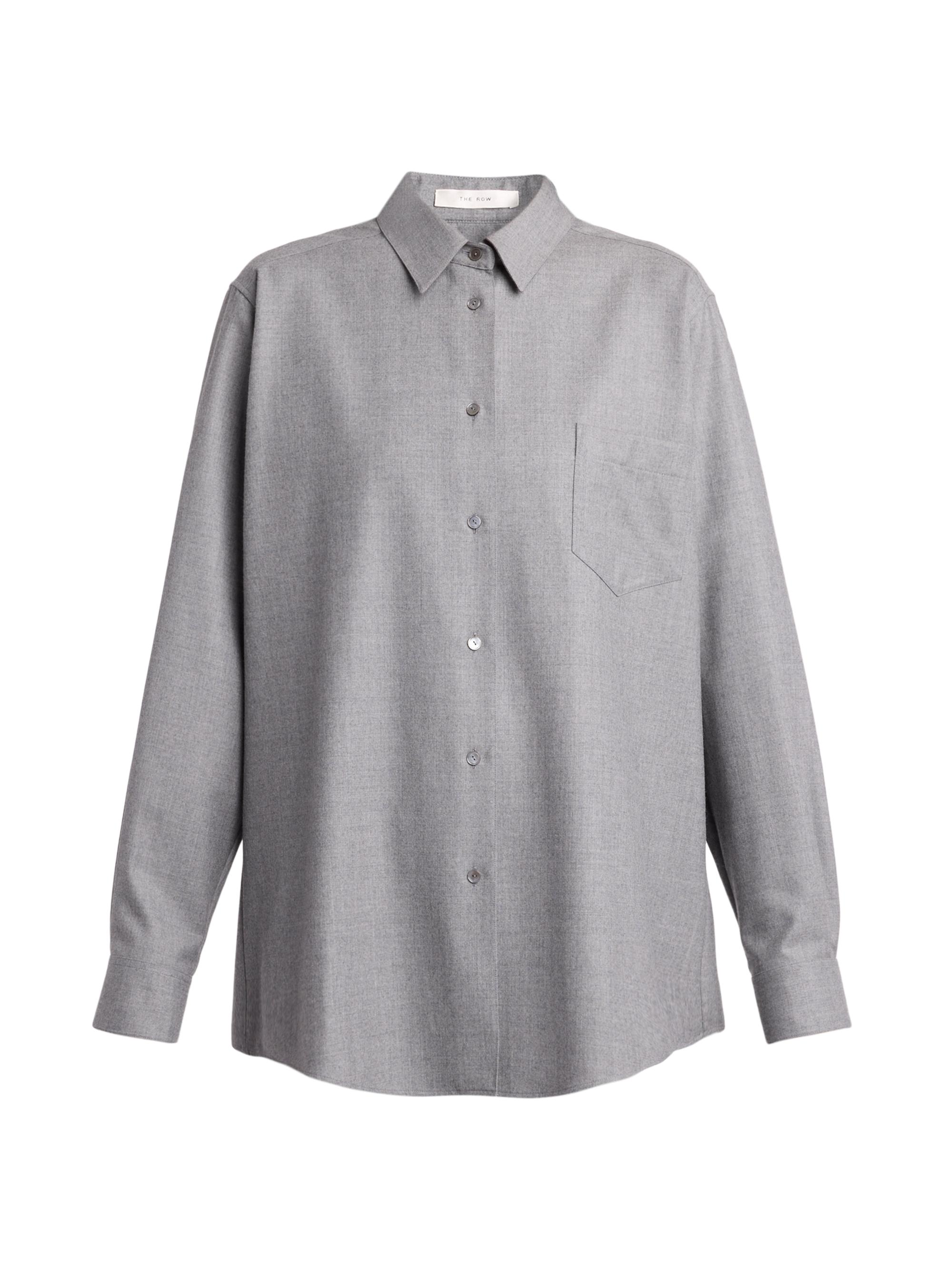 The Row Women's Pino Wool Shirt - Grey