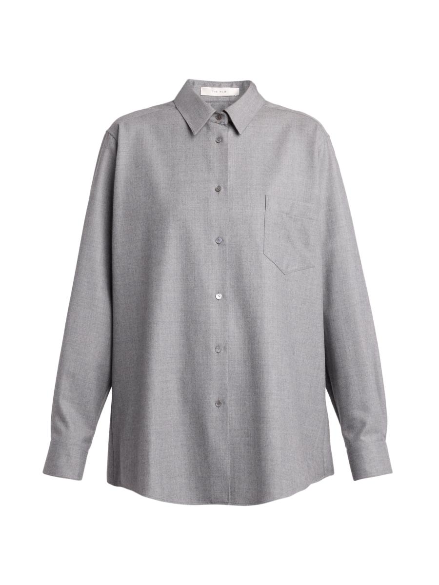 The Row Women's Pino Wool Shirt In Gray