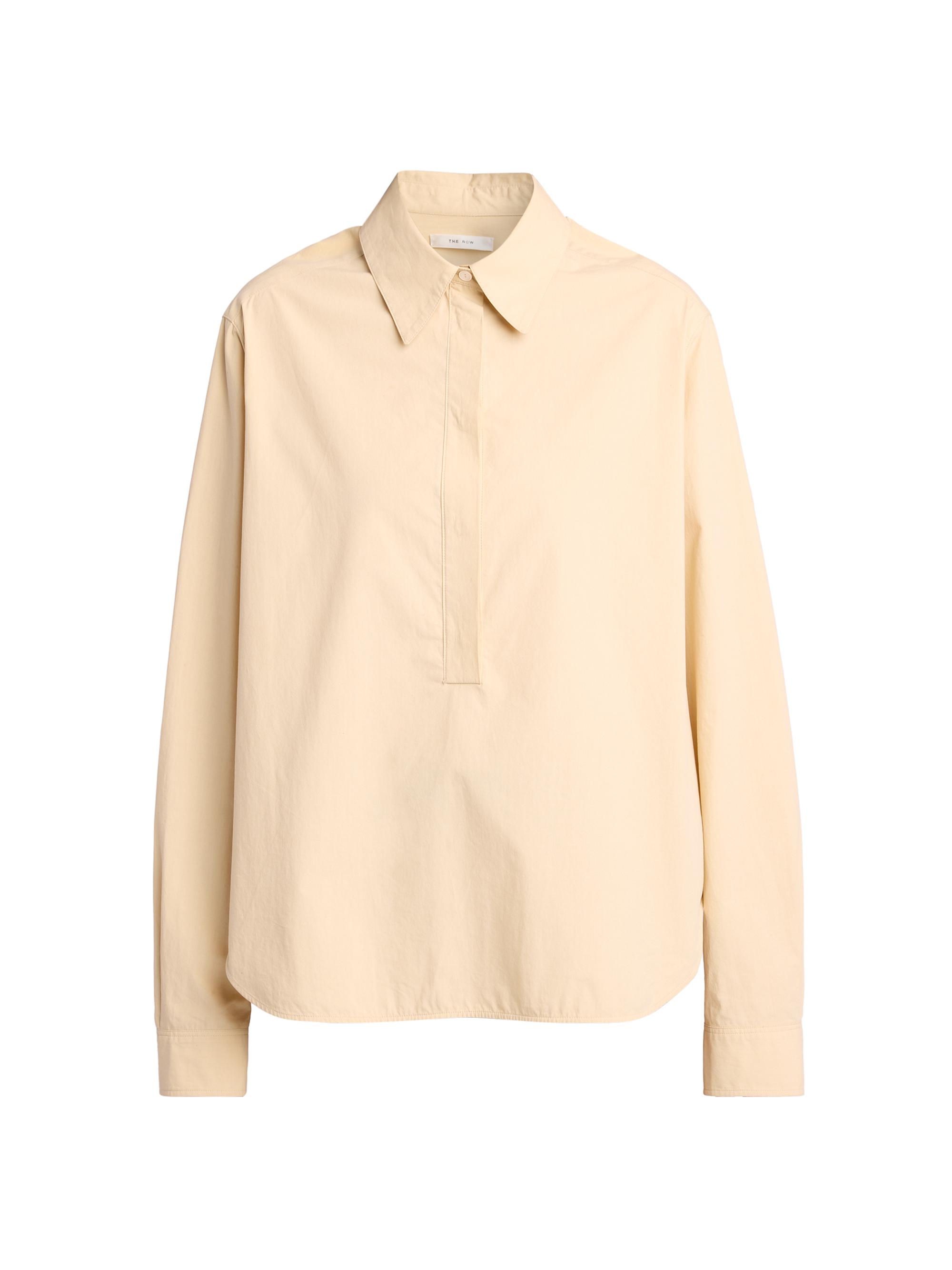 The Row Women's Margan Cotton Shirt - Sand