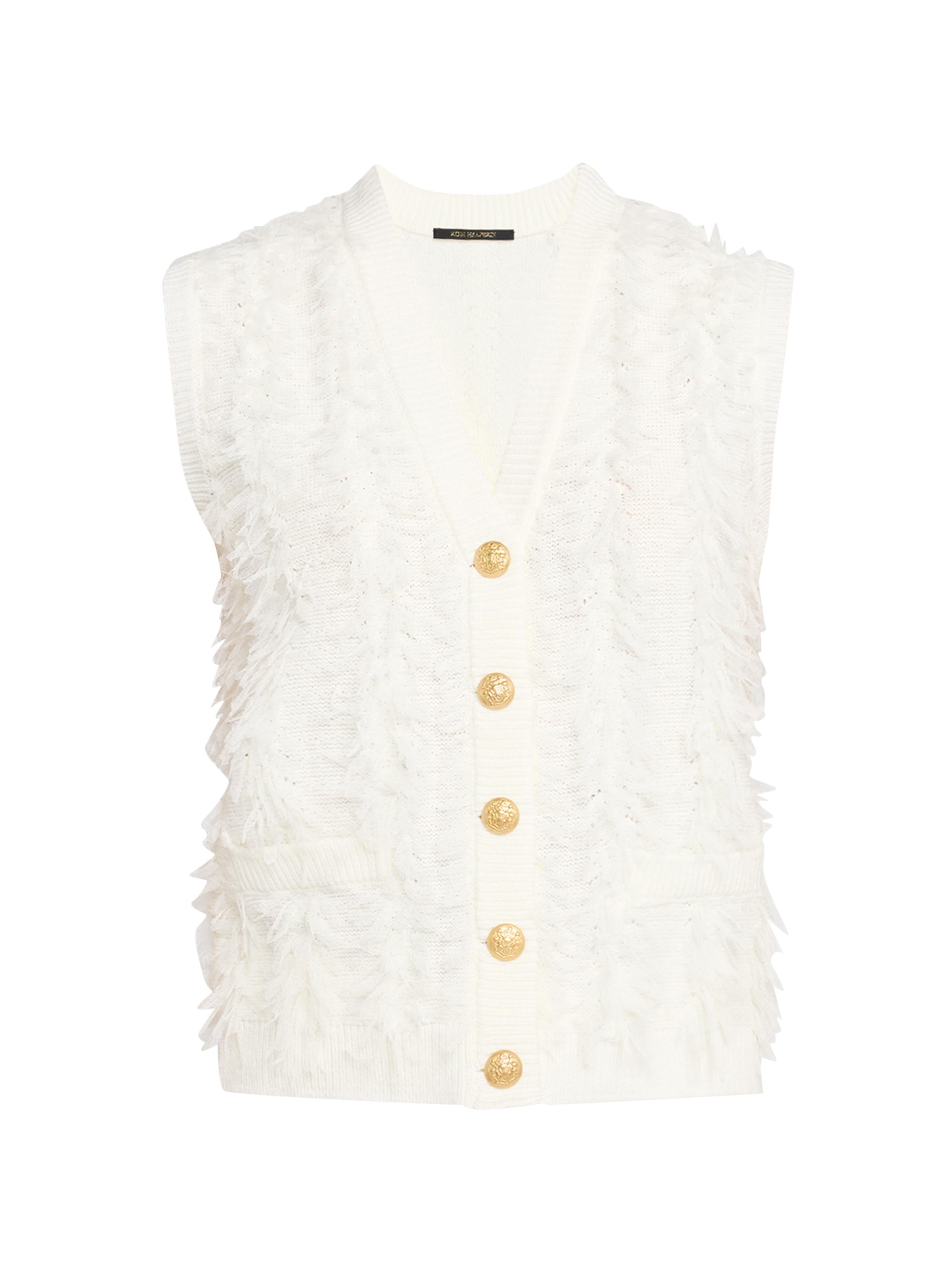 Kobi Halperin Women's Sterling Fringe Knit Sweater Vest -
