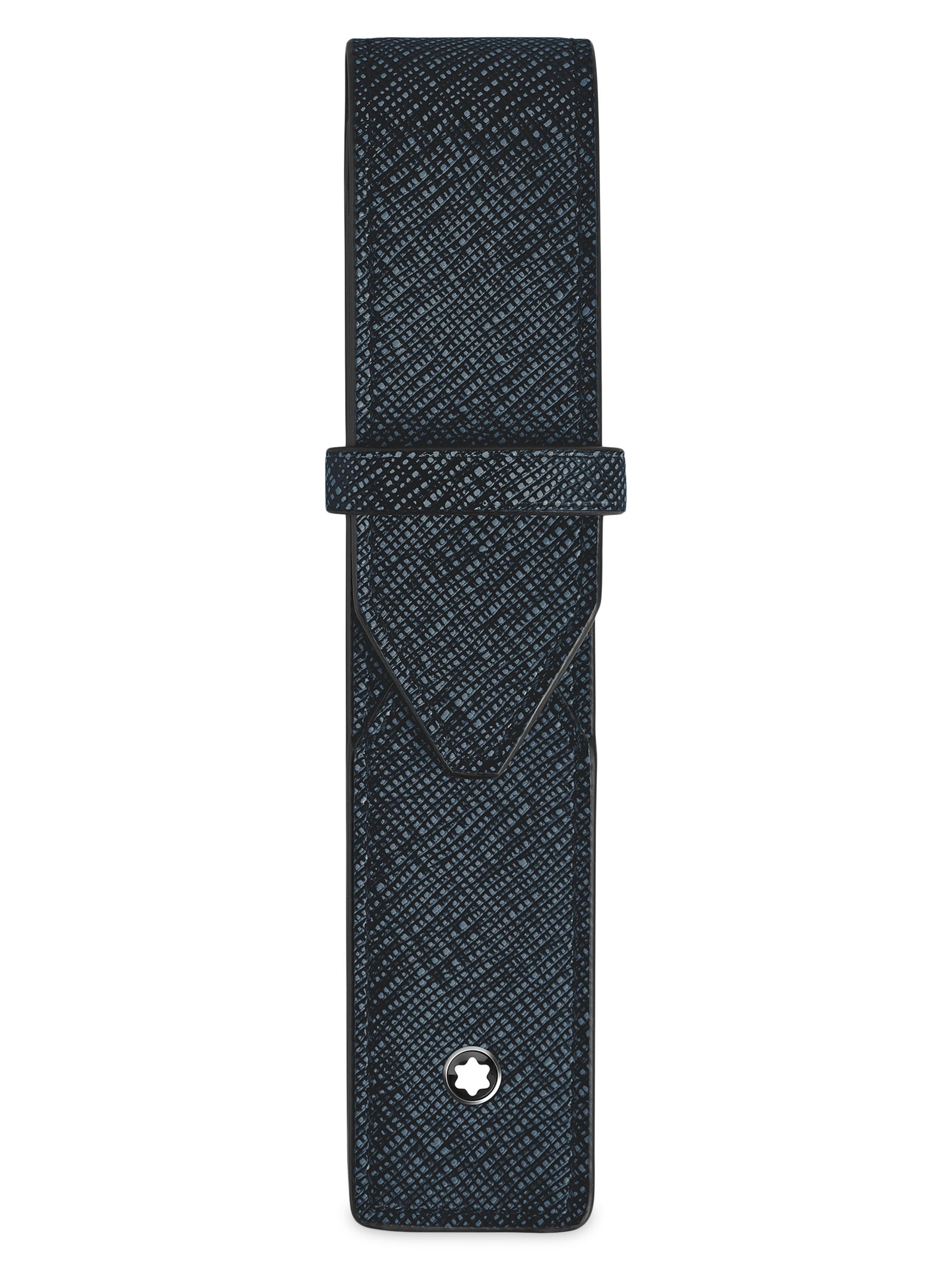 Montblanc Men's Sartorial Embossed Leather Pen Pouch - Blue