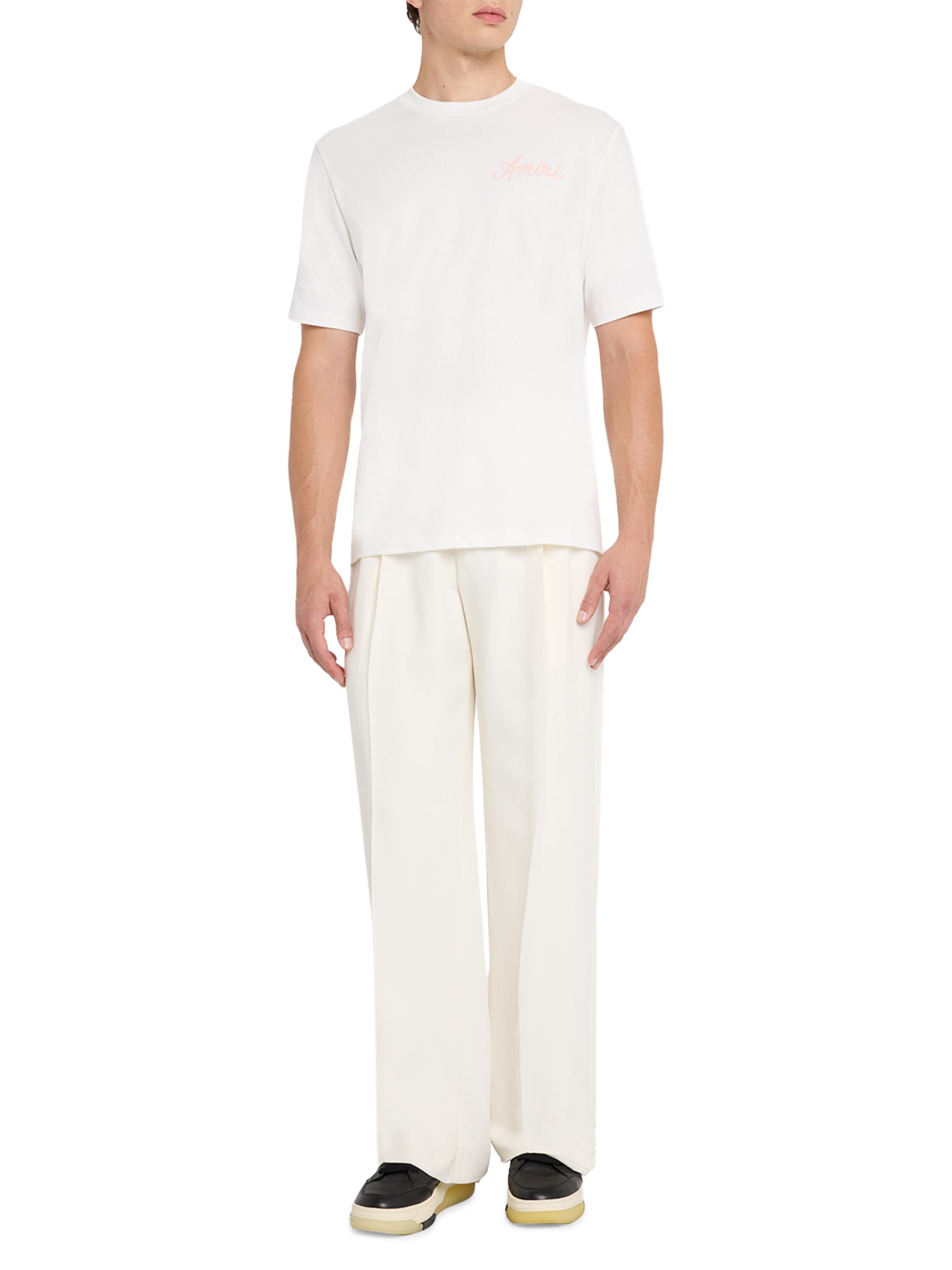 Amiri Men's Logo Cotton T-Shirt - Orange - back view in Orange