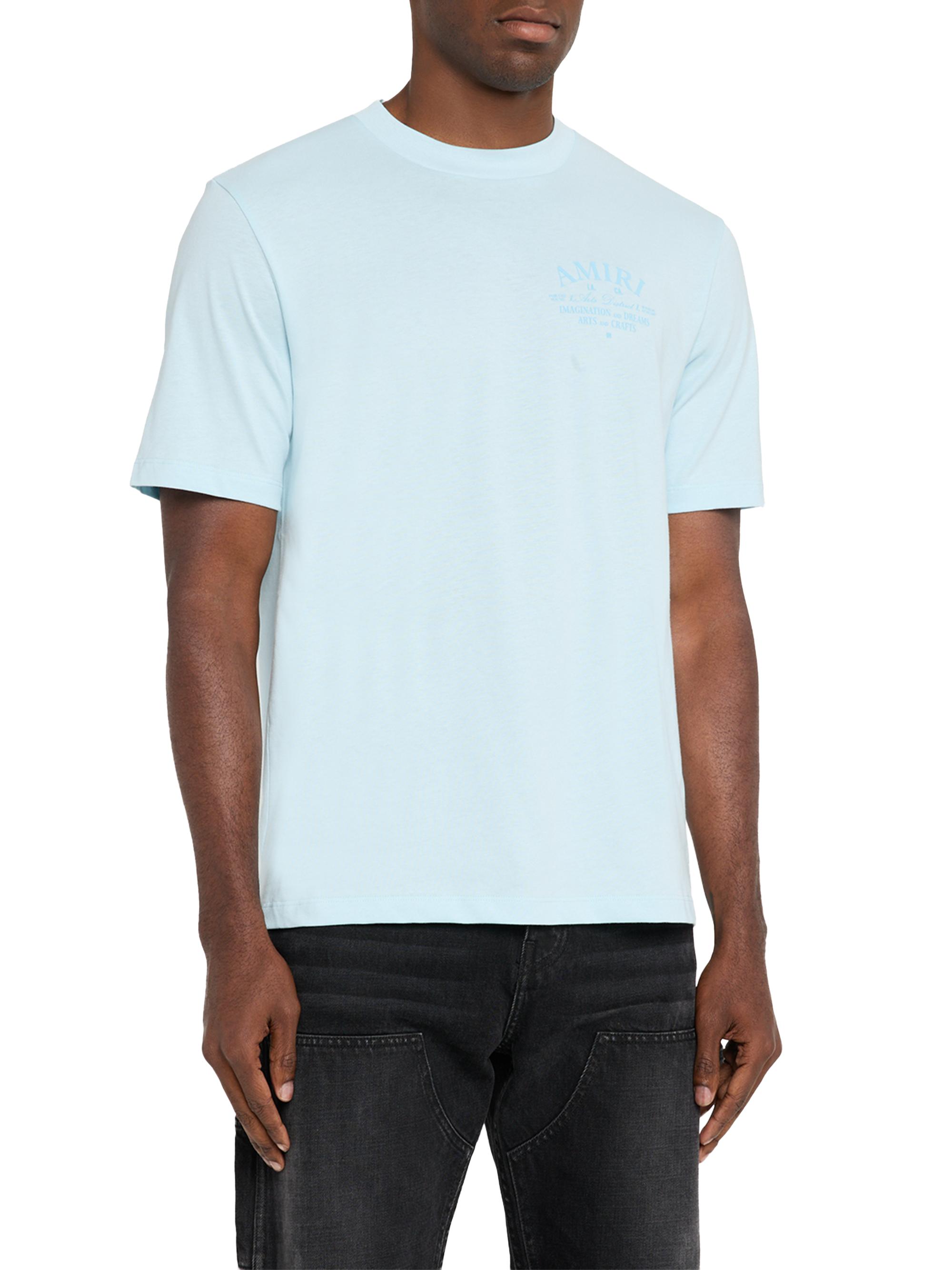 Amiri Men's Arts Logo Graphic Cotton T-Shirt - Light Blue | Thumbnail 3