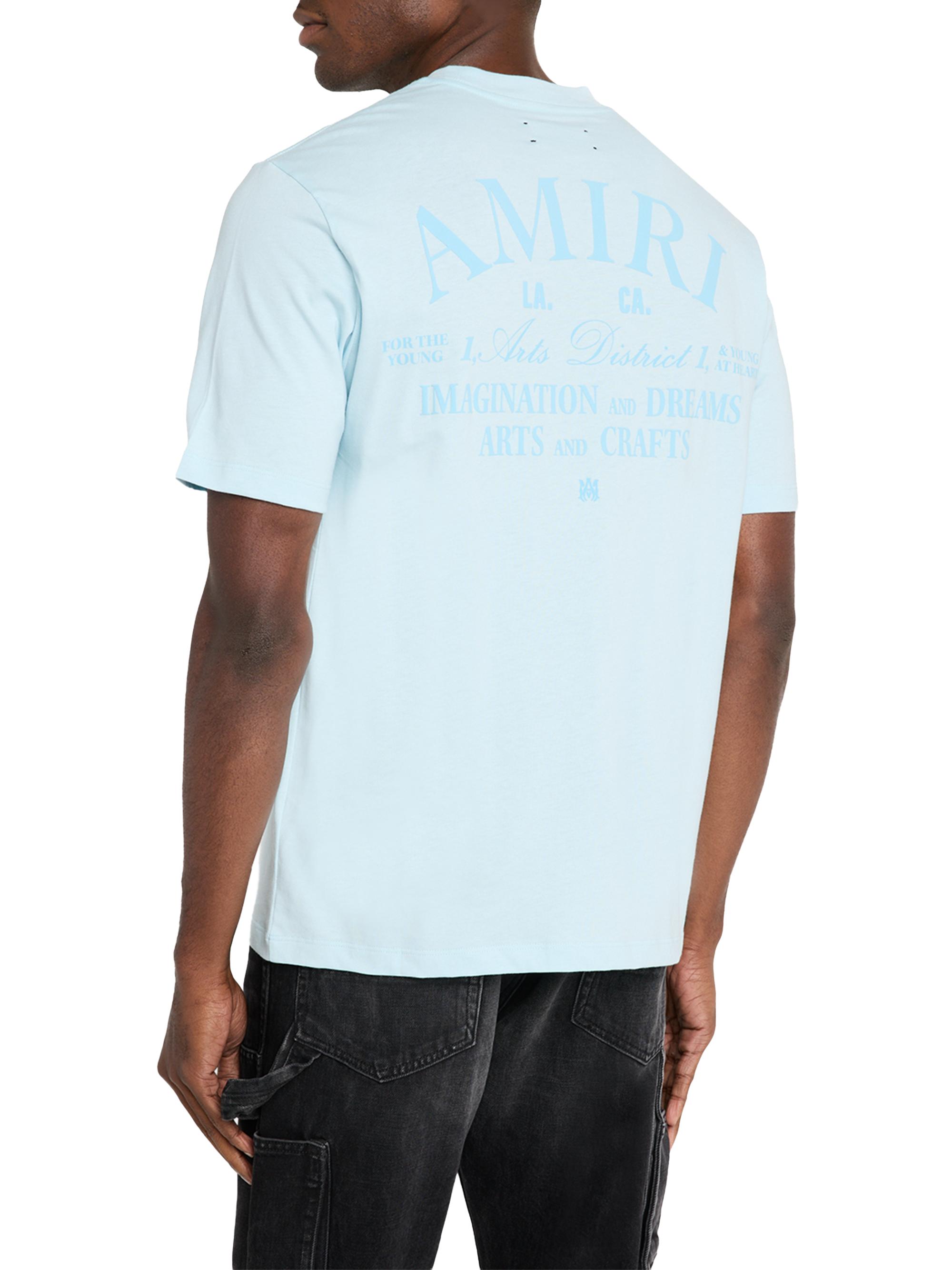 Amiri Men's Arts Logo Graphic Cotton T-Shirt - Light Blue | Thumbnail 4
