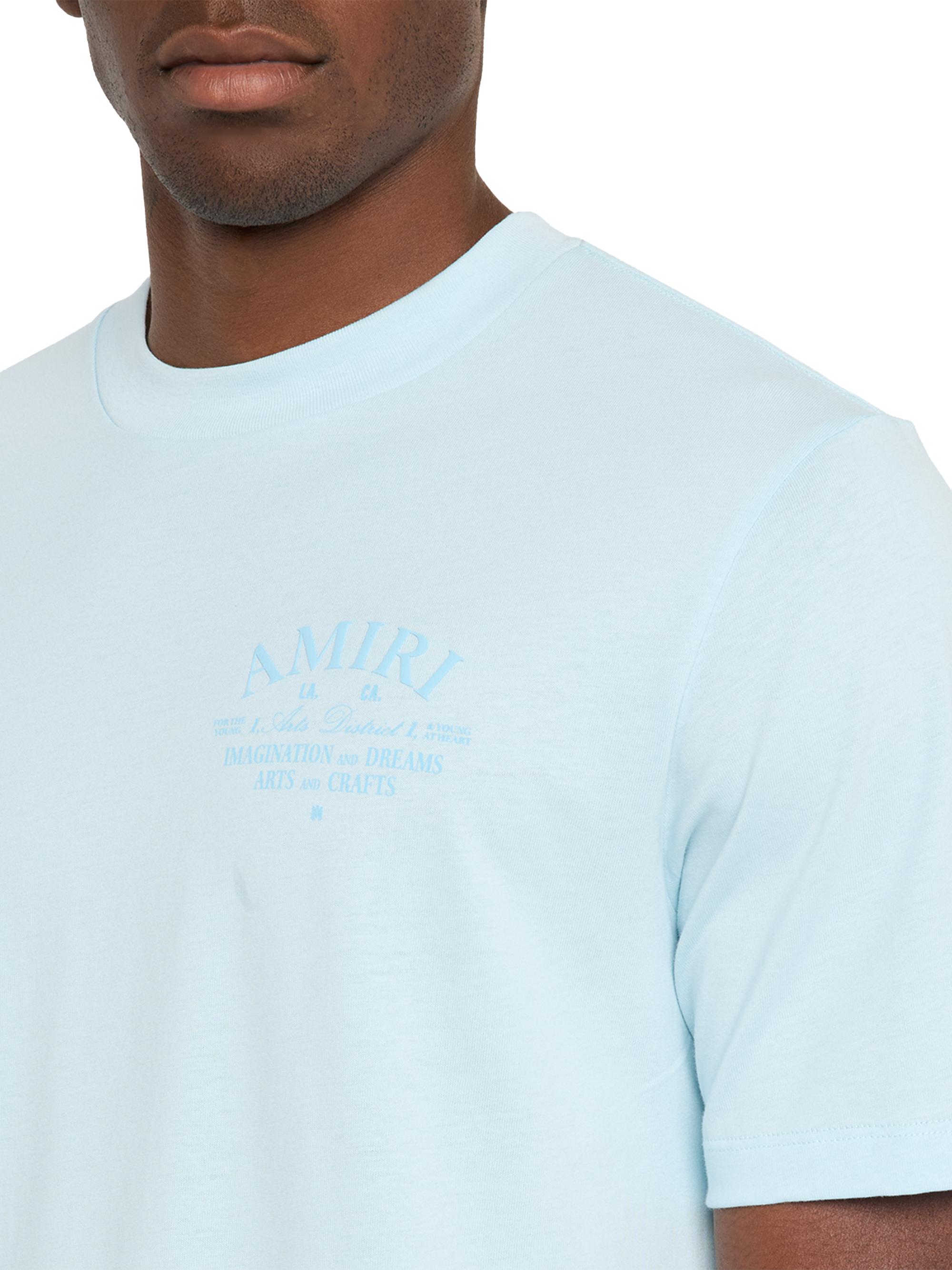 Amiri Men's Arts Logo Graphic Cotton T-Shirt - Light Blue | Thumbnail 5