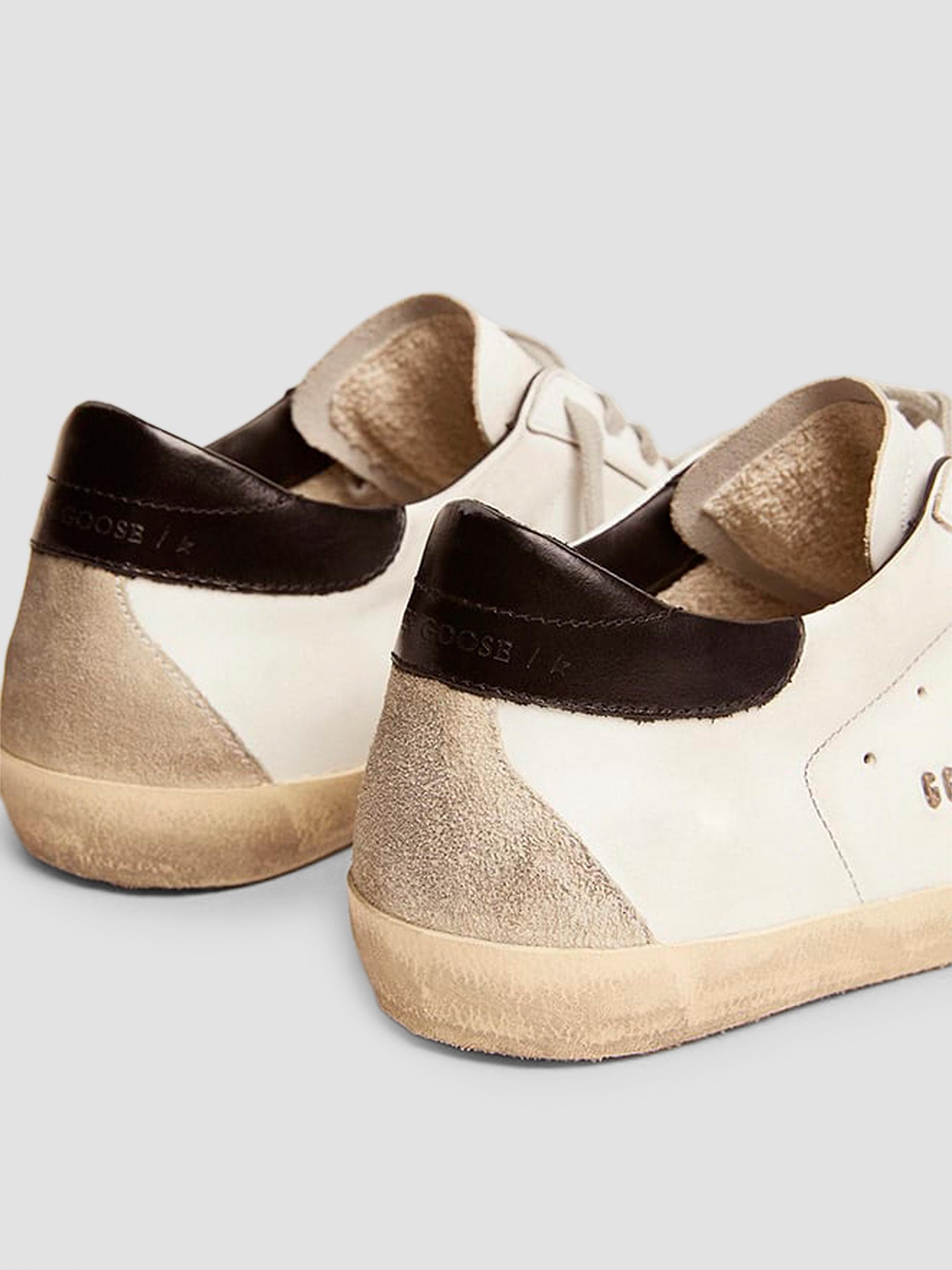 Golden Goose Men's Super Star Logo Leather Low-Top Sneakers - White | Thumbnail 2