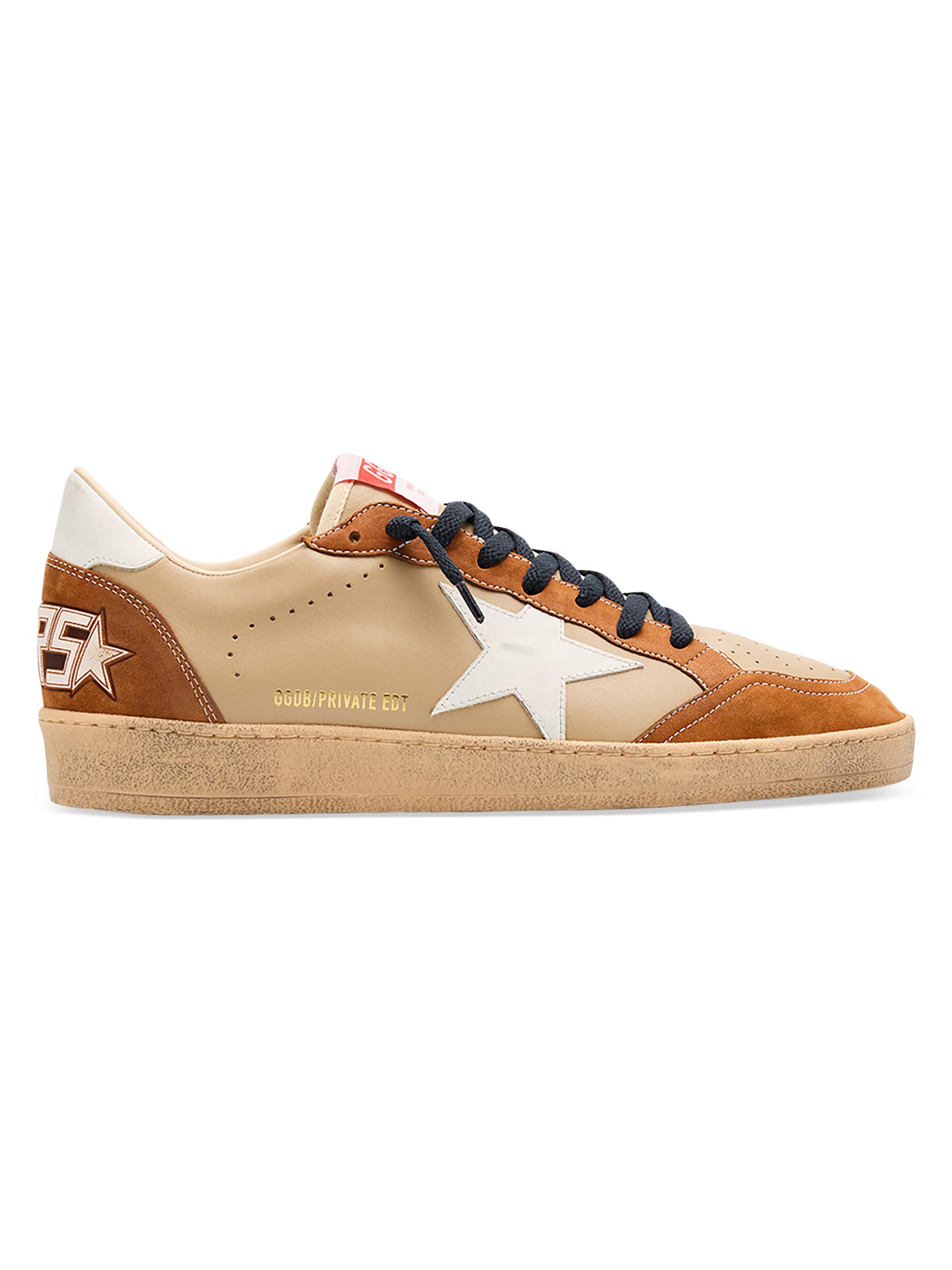 Golden Goose Men's Ball Star Low-Top Nubuck Sneakers - Beige