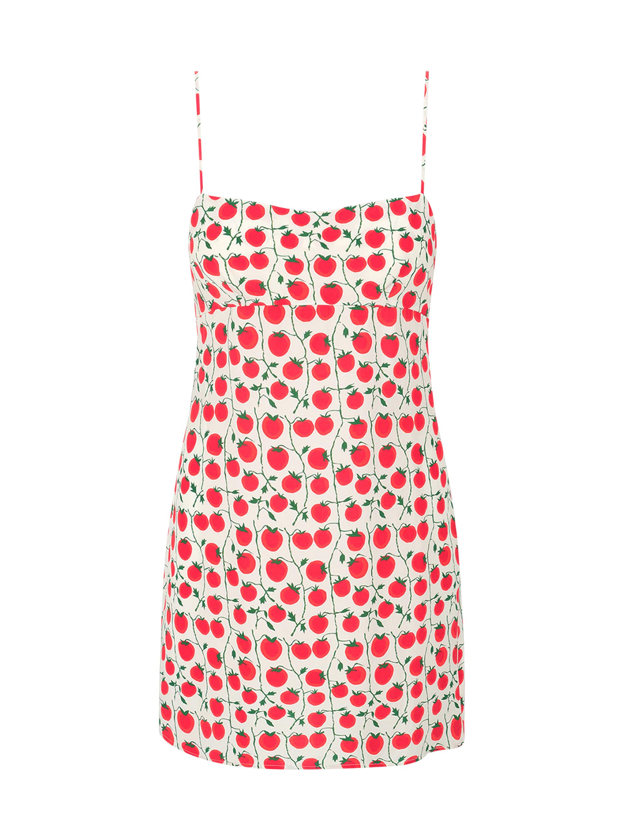 Staud Women's Remington Tomato-Print Minidress - Red White