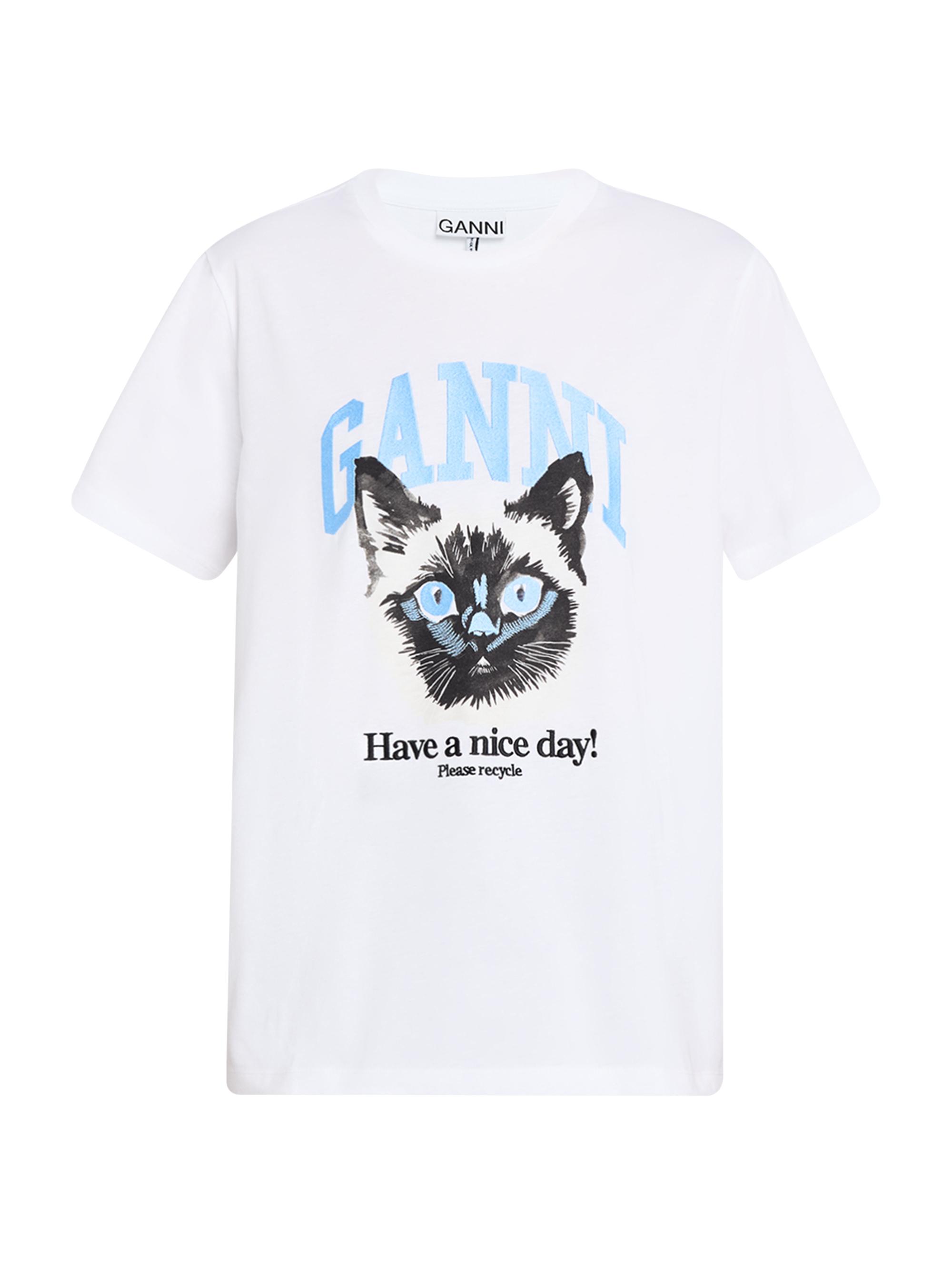 Ganni Kittens Logo T-Shirt | Saks Fifth Avenue