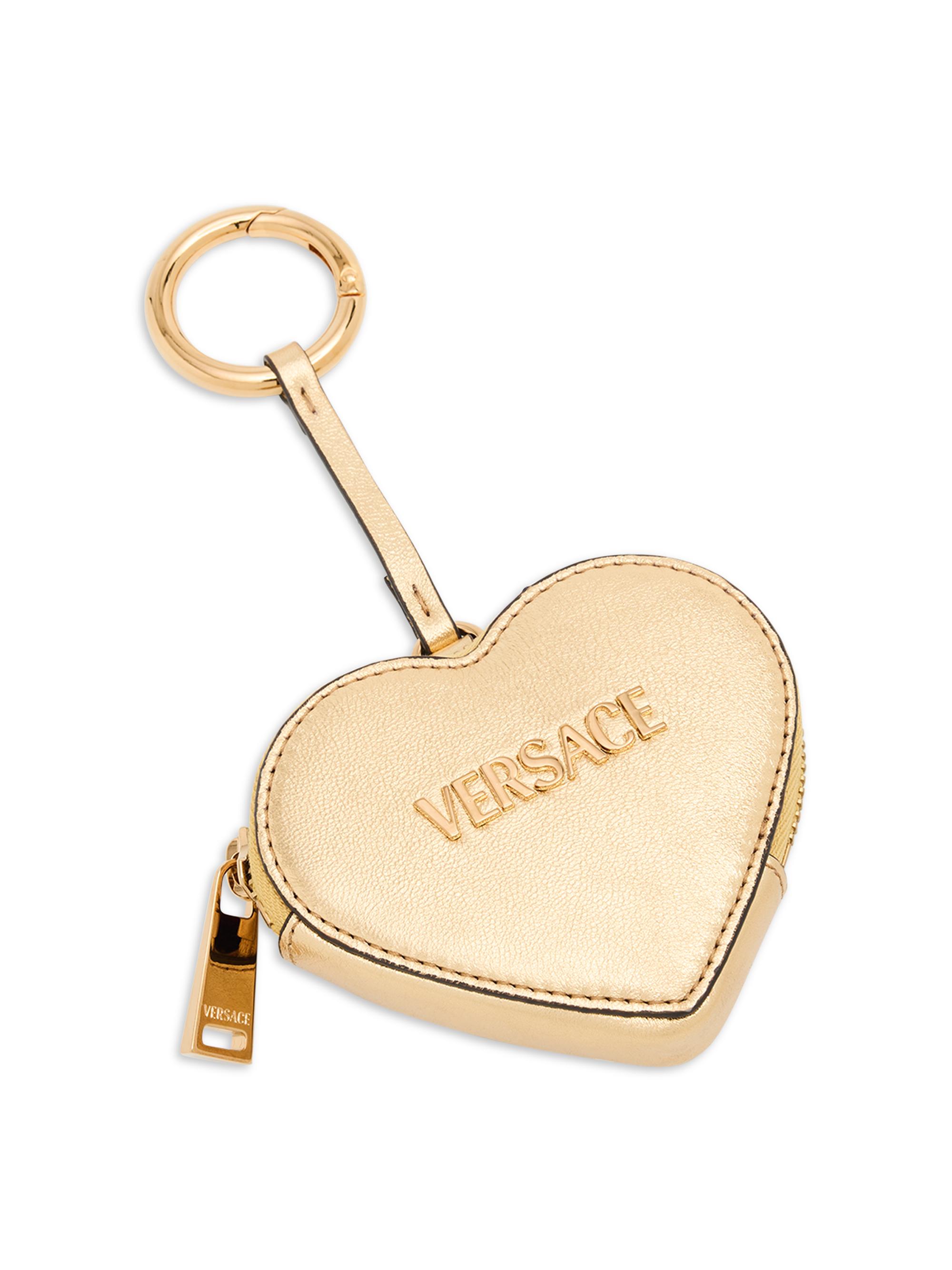 Versace Women's Heart Metallic Leather Coin Purse - Gold
