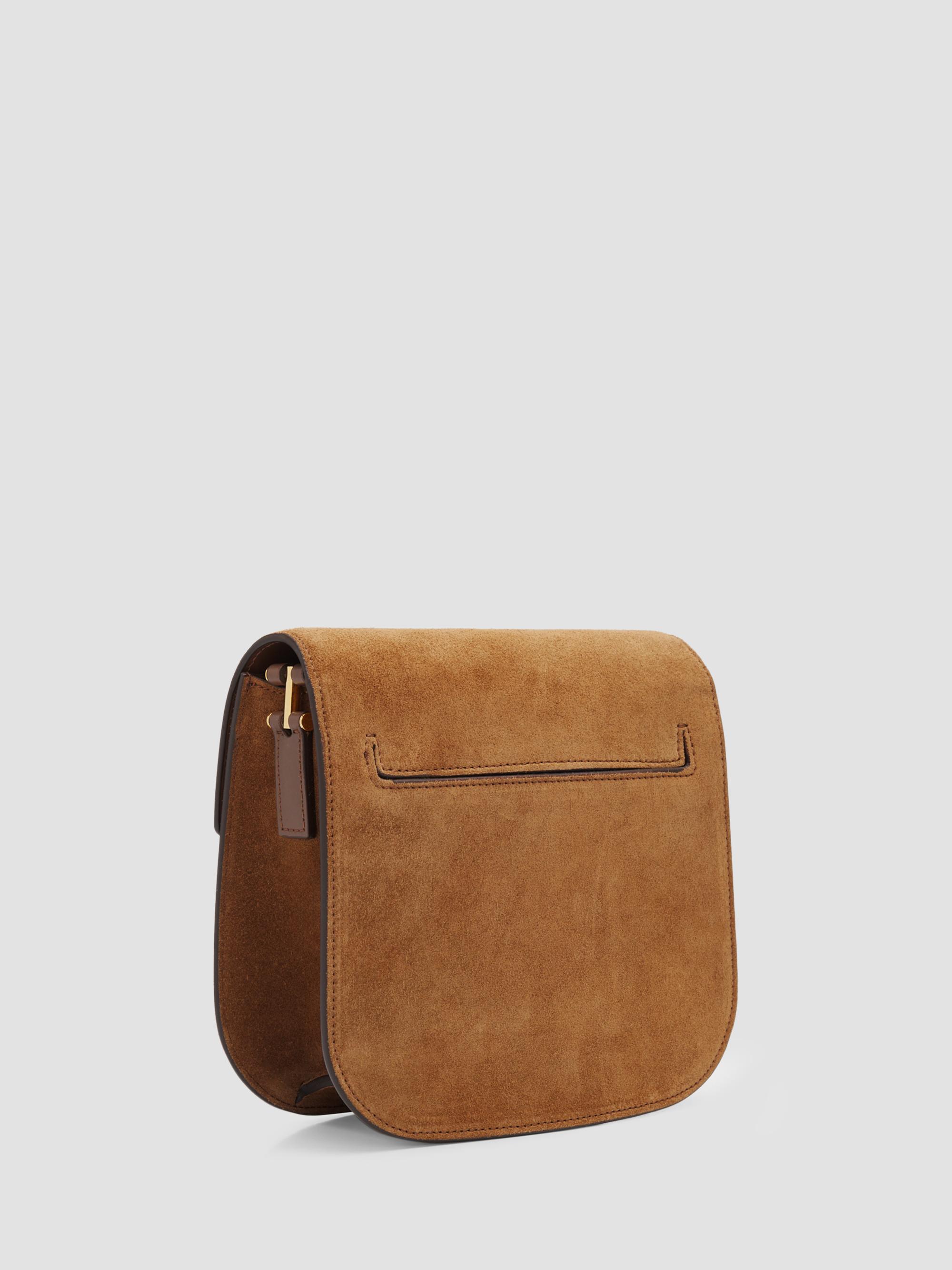 TOM FORD Women's Tara Suede Mini Flap Crossbody Bag - Whiskey | Thumbnail 3