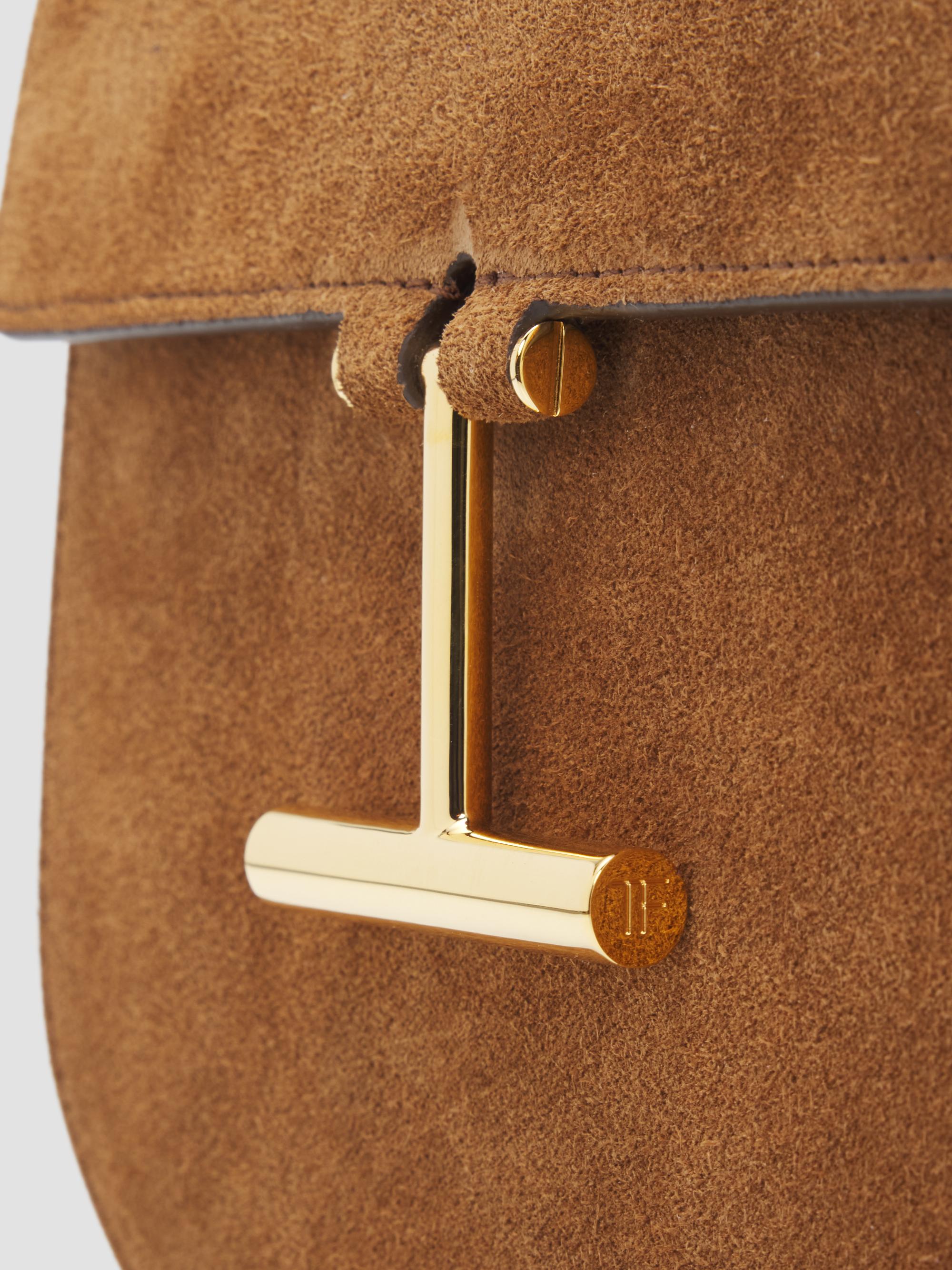 TOM FORD Women's Tara Suede Mini Flap Crossbody Bag - Whiskey | Thumbnail 5