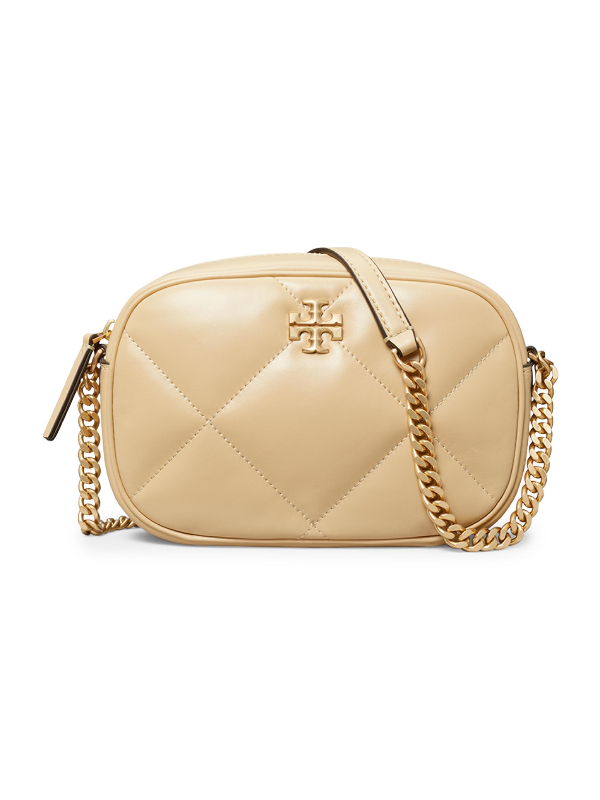 Tory Burch Women's Kira Diamond-Quilted Leather Crossbody Bag - Cream