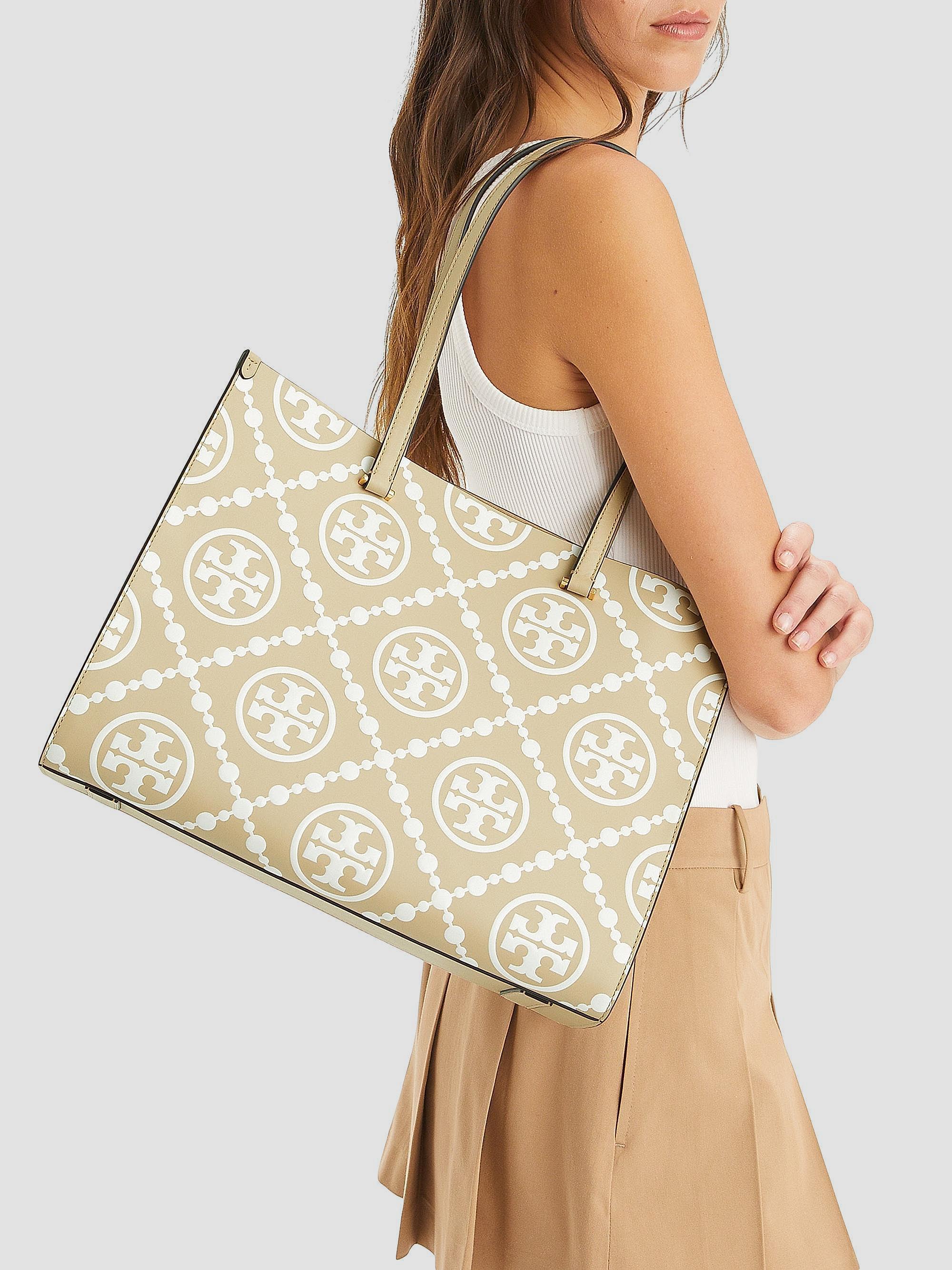 Tory Burch T Monogram Embossed Leather Tote Bag | Saks Fifth Avenue