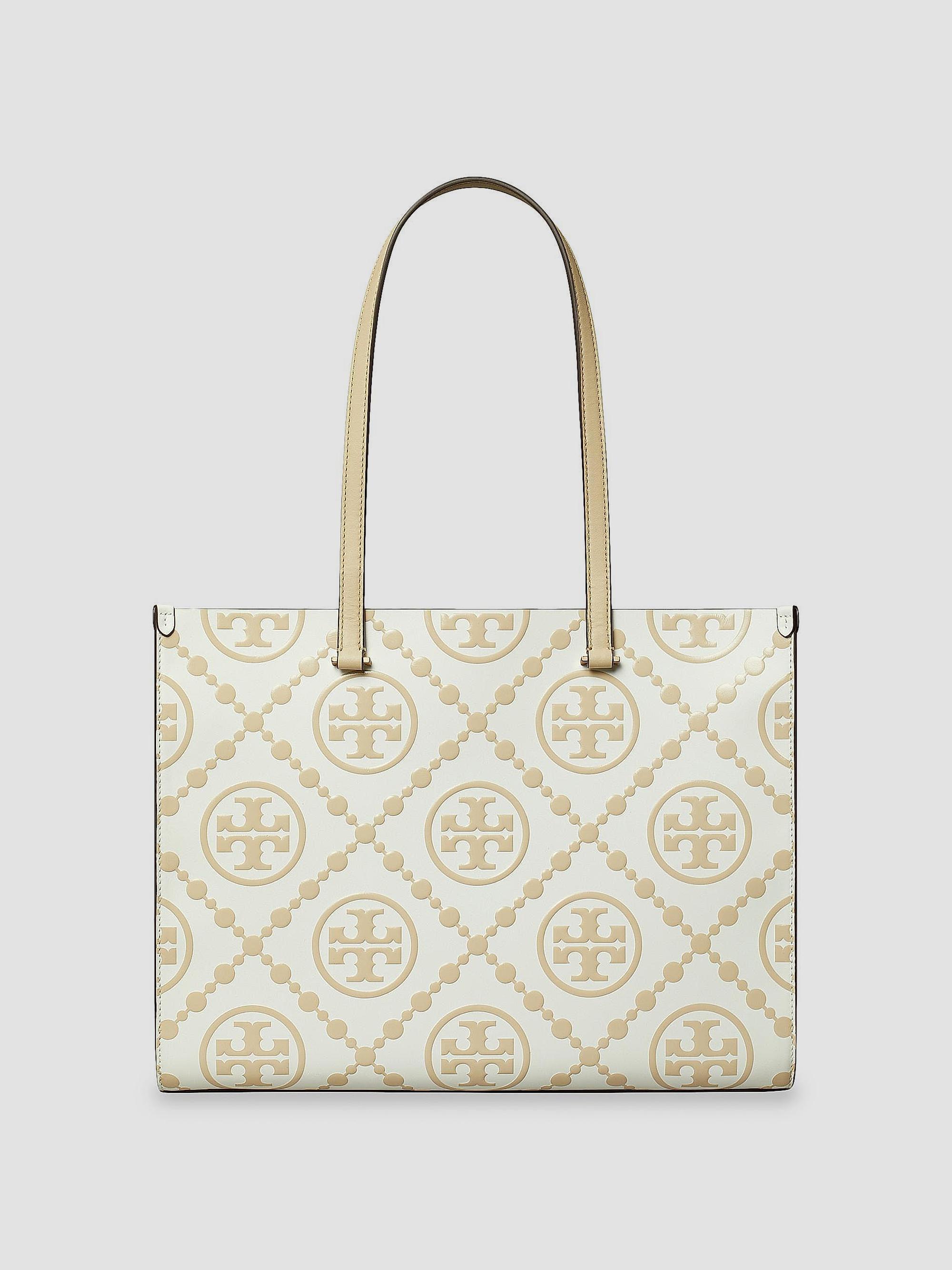 Tory Burch T Monogram Embossed Leather Tote Bag | Saks Fifth Avenue