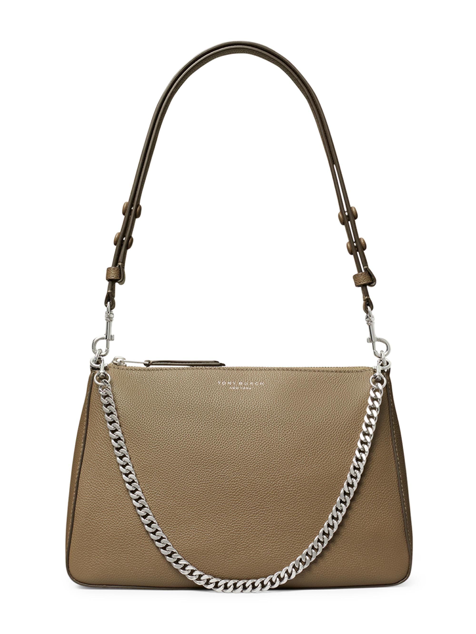 Tory Burch Women's Perry Leather Shoulder Bag - Taupe