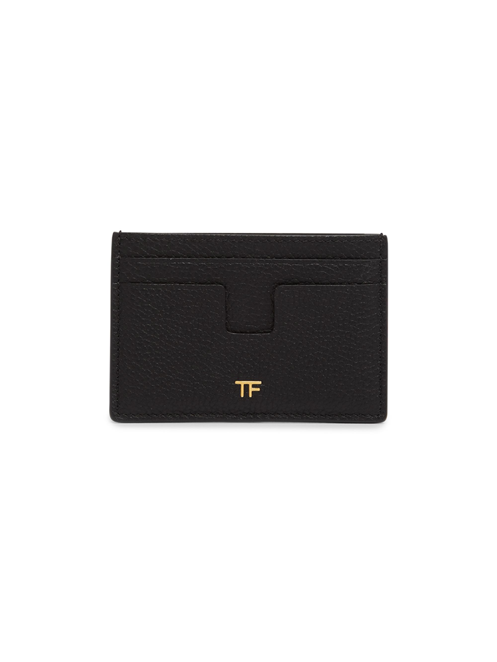 TOM FORD Women's Logo Leather Card Holder - Black
