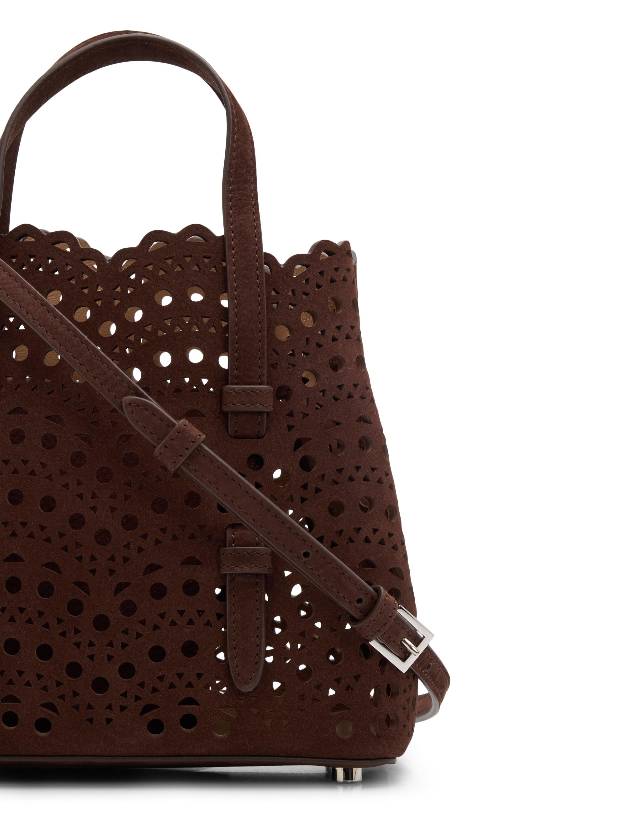 Alaïa Mina 20 Wave Perforated Suede Top Handle Bag | Saks Fifth Avenue