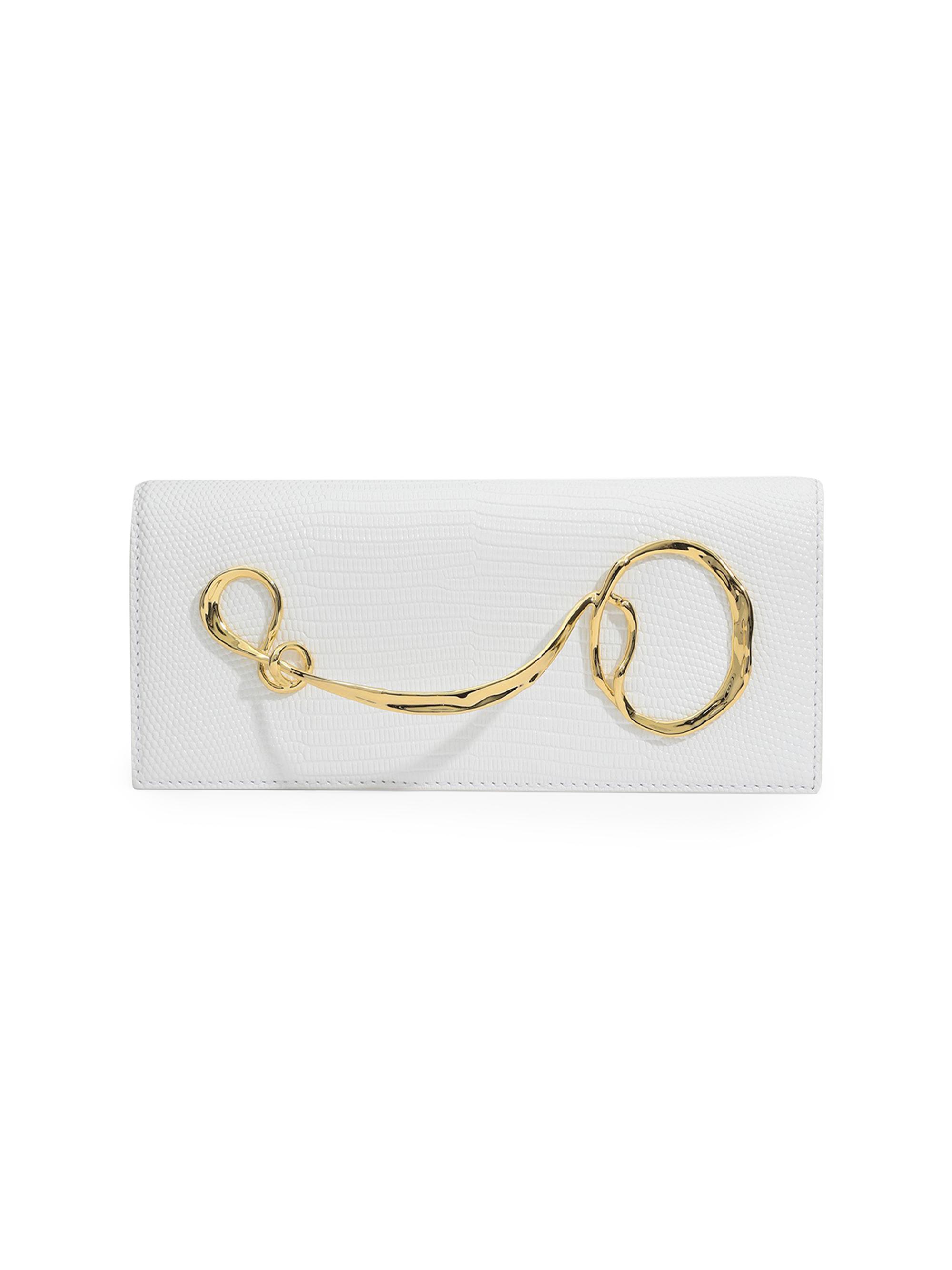 Alexis Bittar Women's Lizard-Embossed Leather Clutch - Pearl