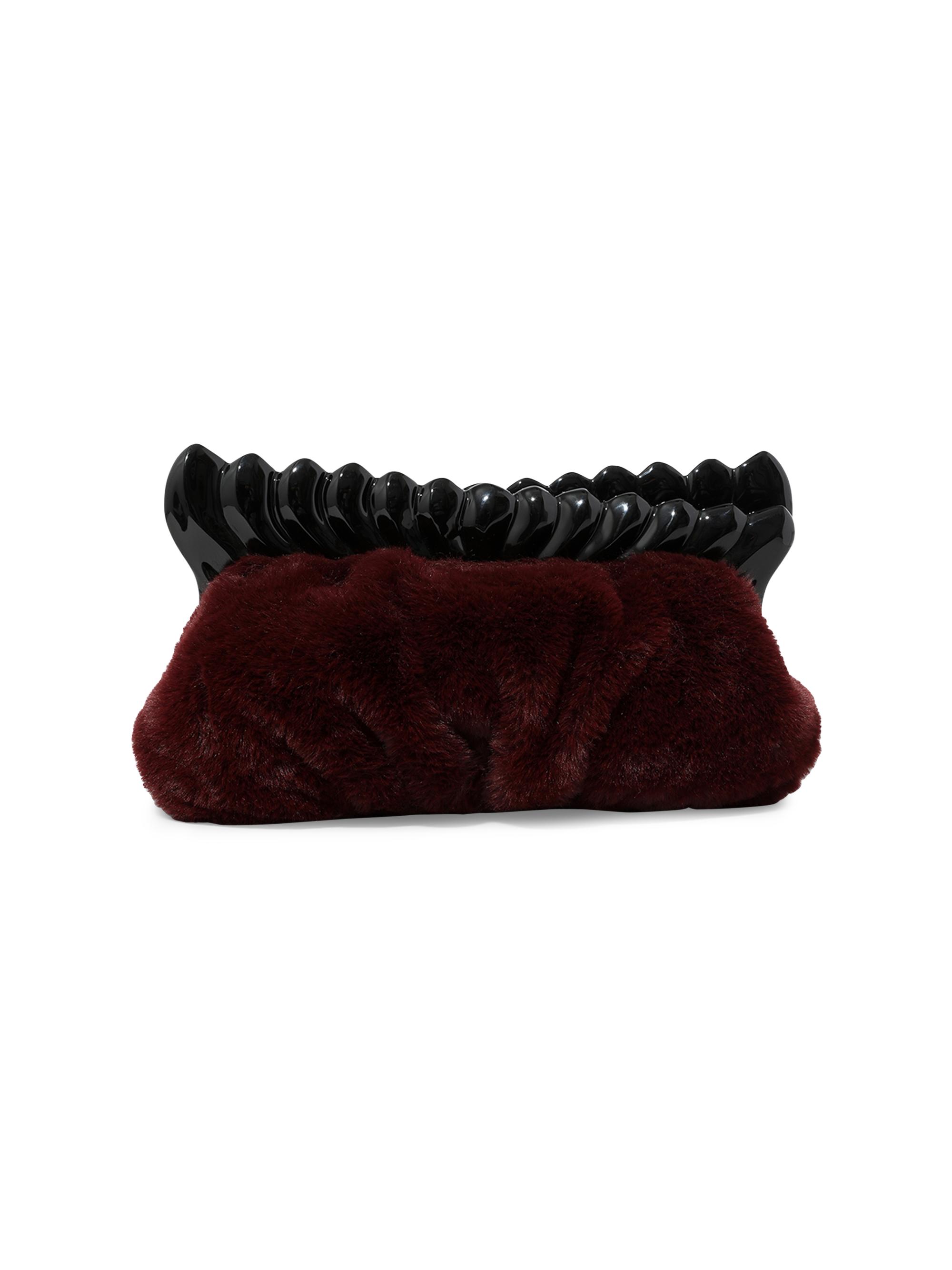 Alexis Bittar Women's The Pouf Faux-Fur Clutch - Wine