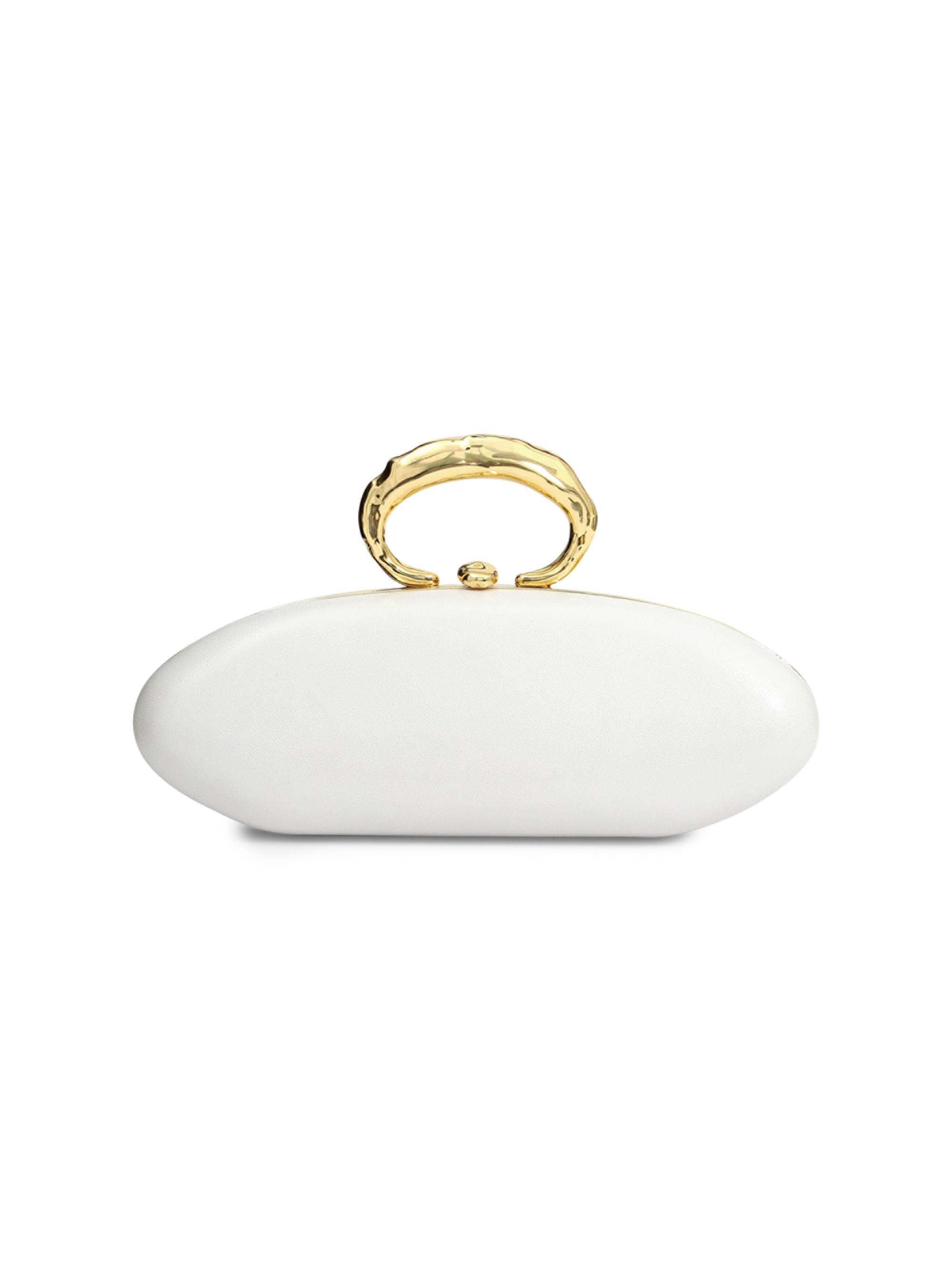 Alexis Bittar Women's Molten Gold Bullet Minaudière - Pearl