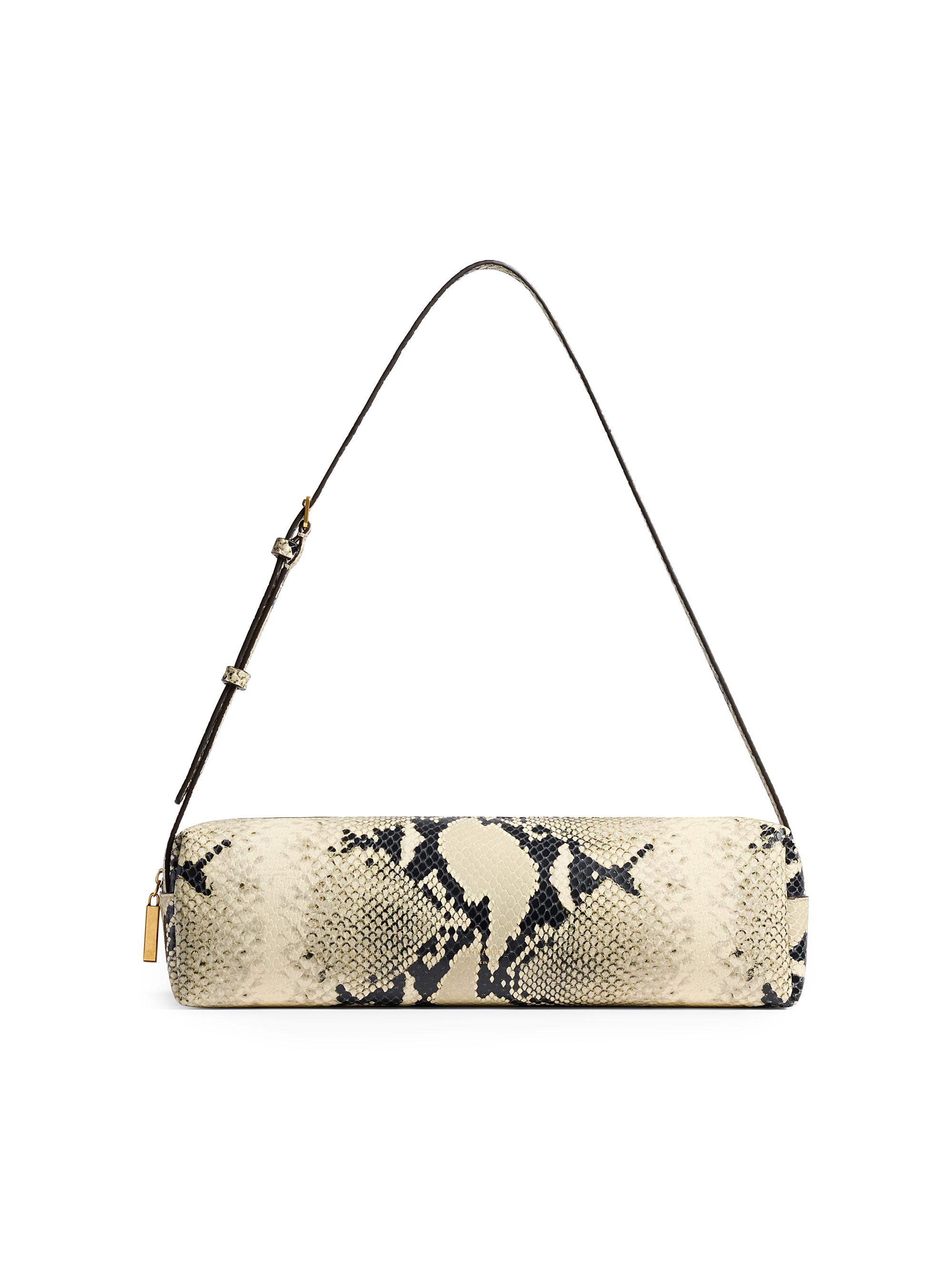 Khaite Women's Kye Snake-Embossed Leather Shoulder Bag - Natural