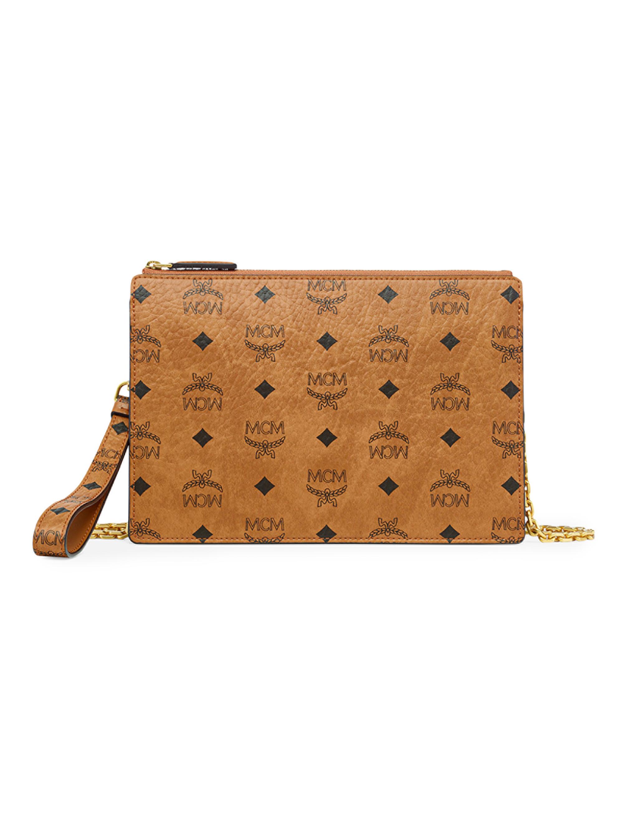 MCM Women's  Aren Visetos Pouch - Brown