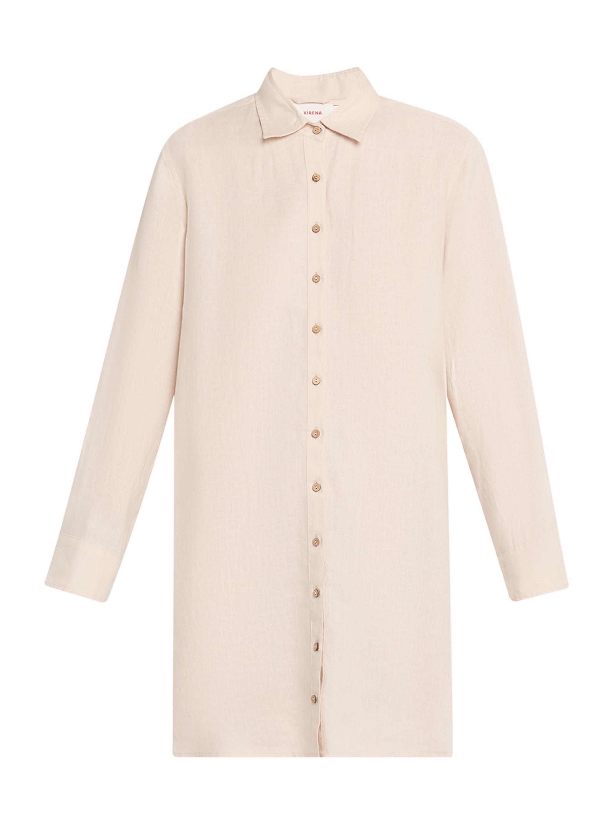 Xirena Women's Bobby Linen Shift Mini Shirtdress