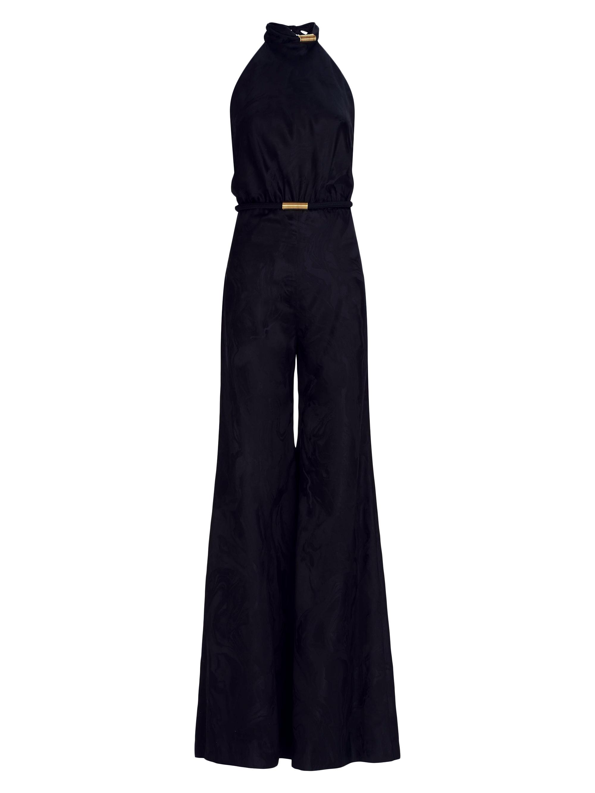 Silvia Tcherassi Women's Enara Jacqaurd Jumpsuit - Black
