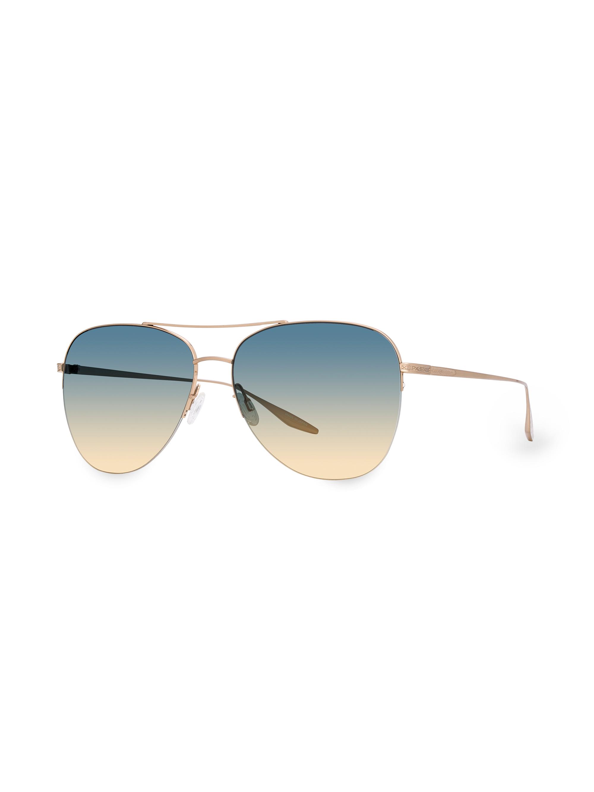Barton Perreira Women's Chevalier 60MM Aviator Sunglasses - Blue Gold