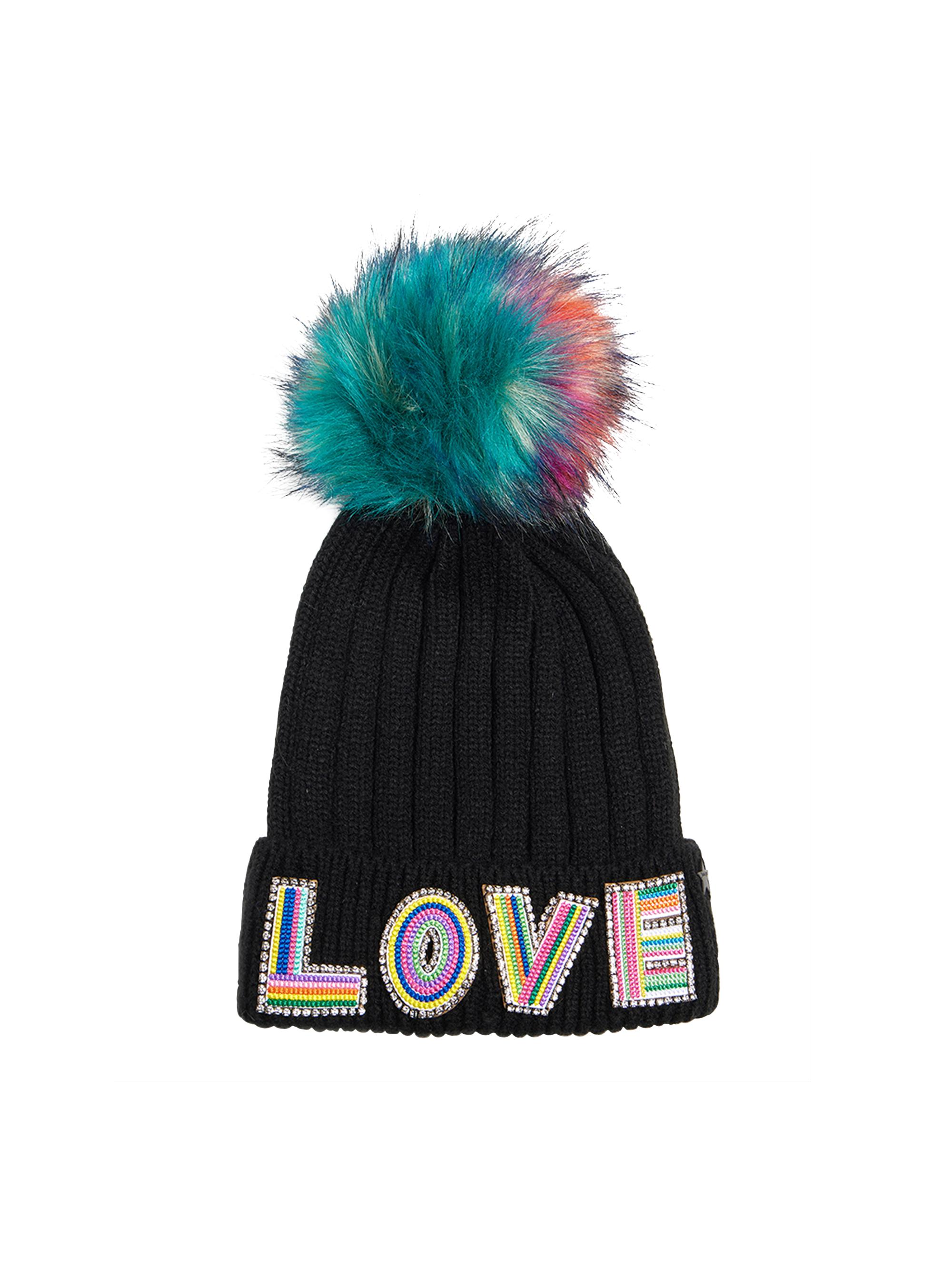 Jocelyn Real Fur Pom Pom Beanie Black Knit Multicolor Fur Pom Hat fBsRdmWXXikOVfRAf9KL0qPqdl0wdY  main image 4