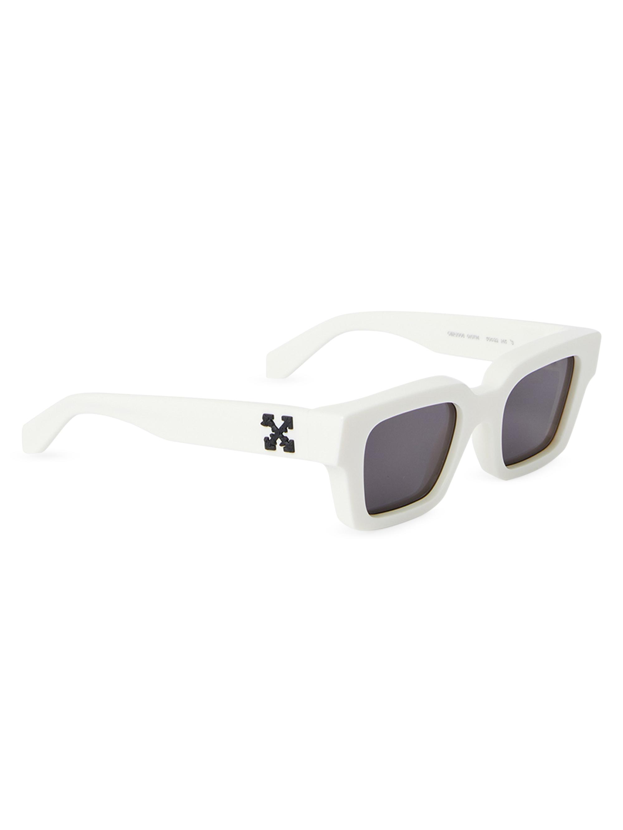 Off-White OERI148 DOVER 0107 Square Sunglasses – White\\ Grey Off-White DOVER Dark Grey Square Unisex Sunglasses OERI148  main image 4