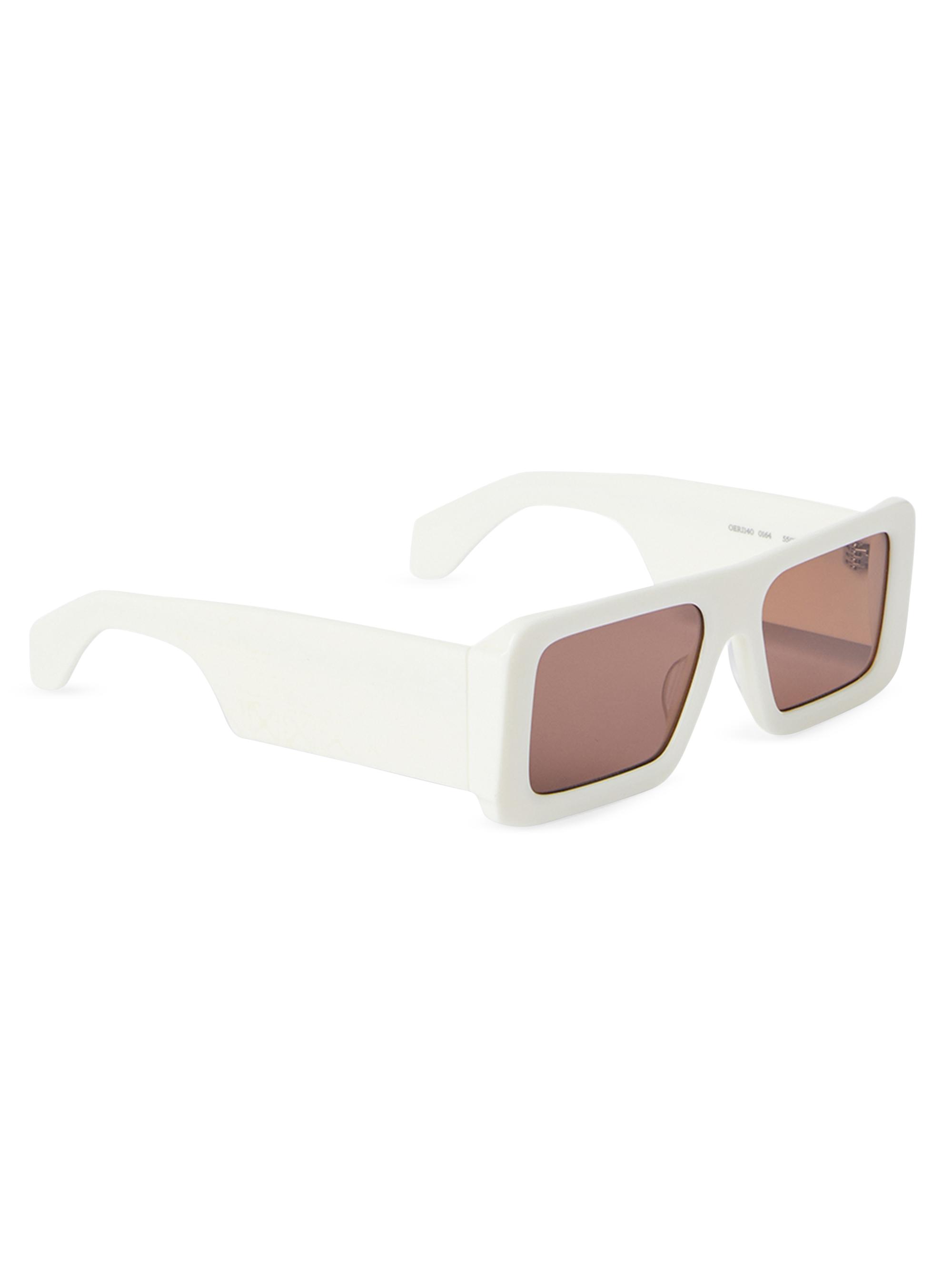 Off-White Women's Troy 55MM Rectanglular Sunglasses - White