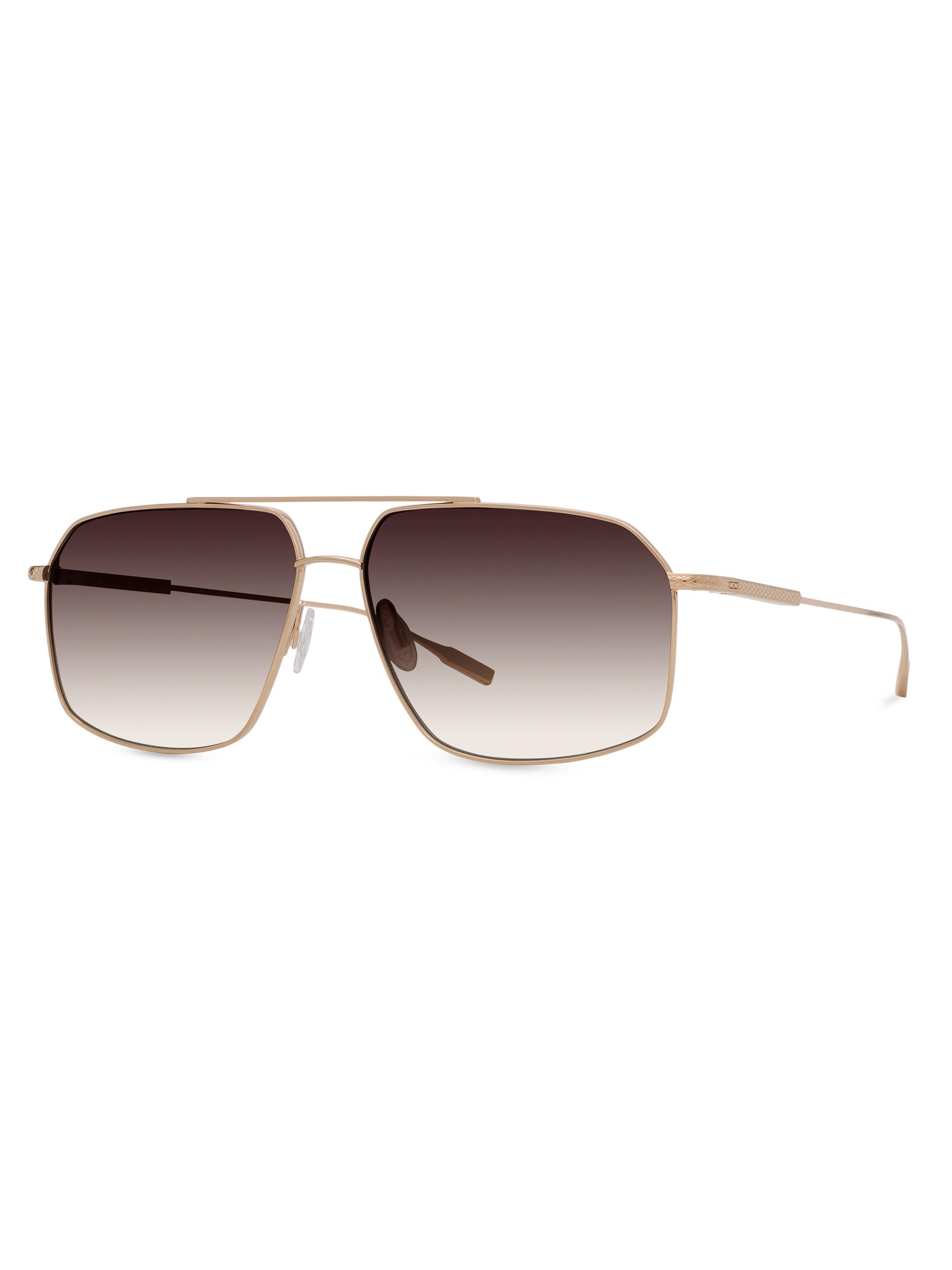 Barton Perreira Women's Renzo 60MM Pilot Sunglasses - Gold Yellow Mirror