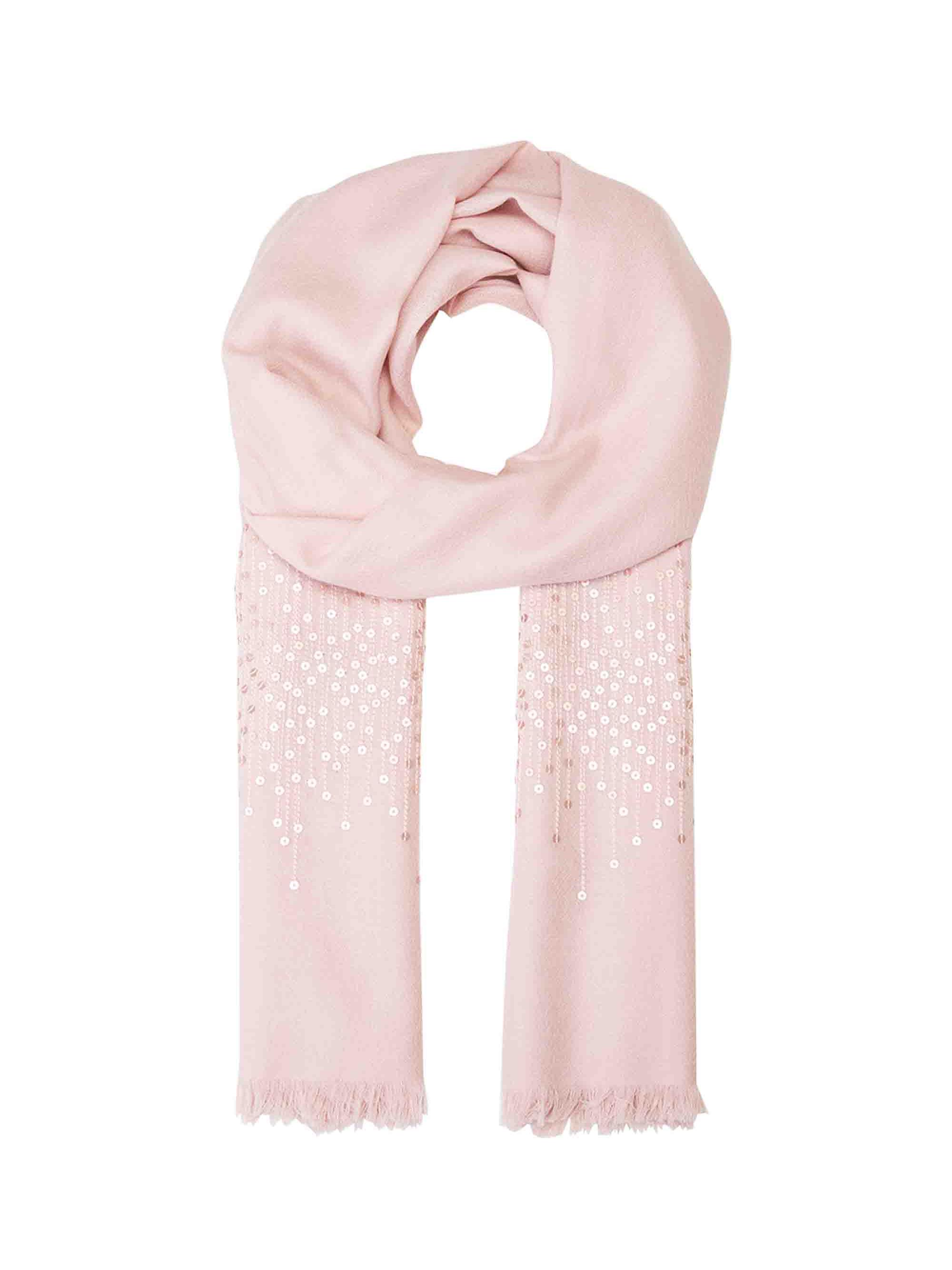 Sofia Cashmere Women's Sequin-Embellished Cashmere Scarf - Pink