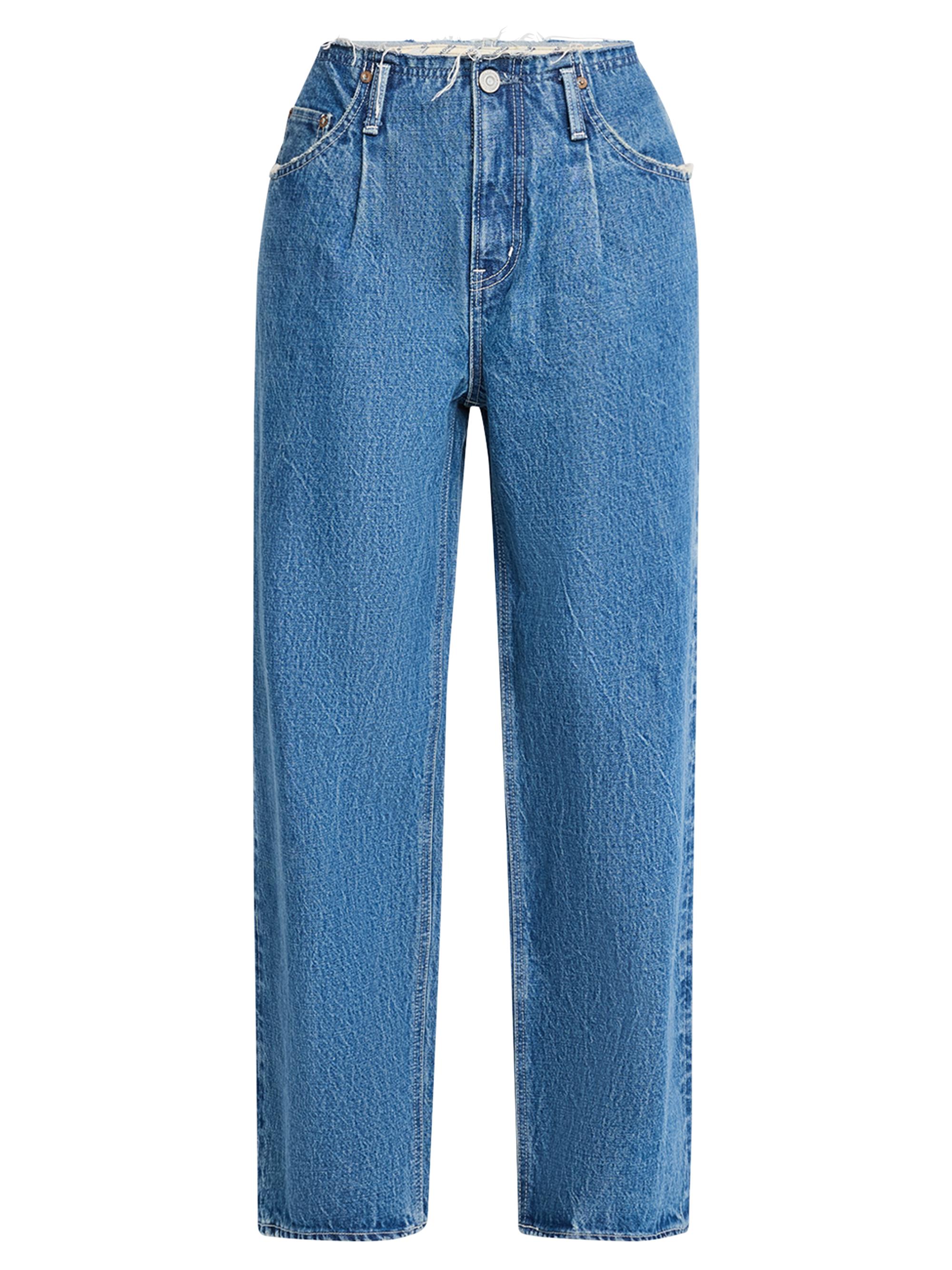 Derek Lam 10 Crosby Pleated High-Rise Denim Trousers | Saks Fifth