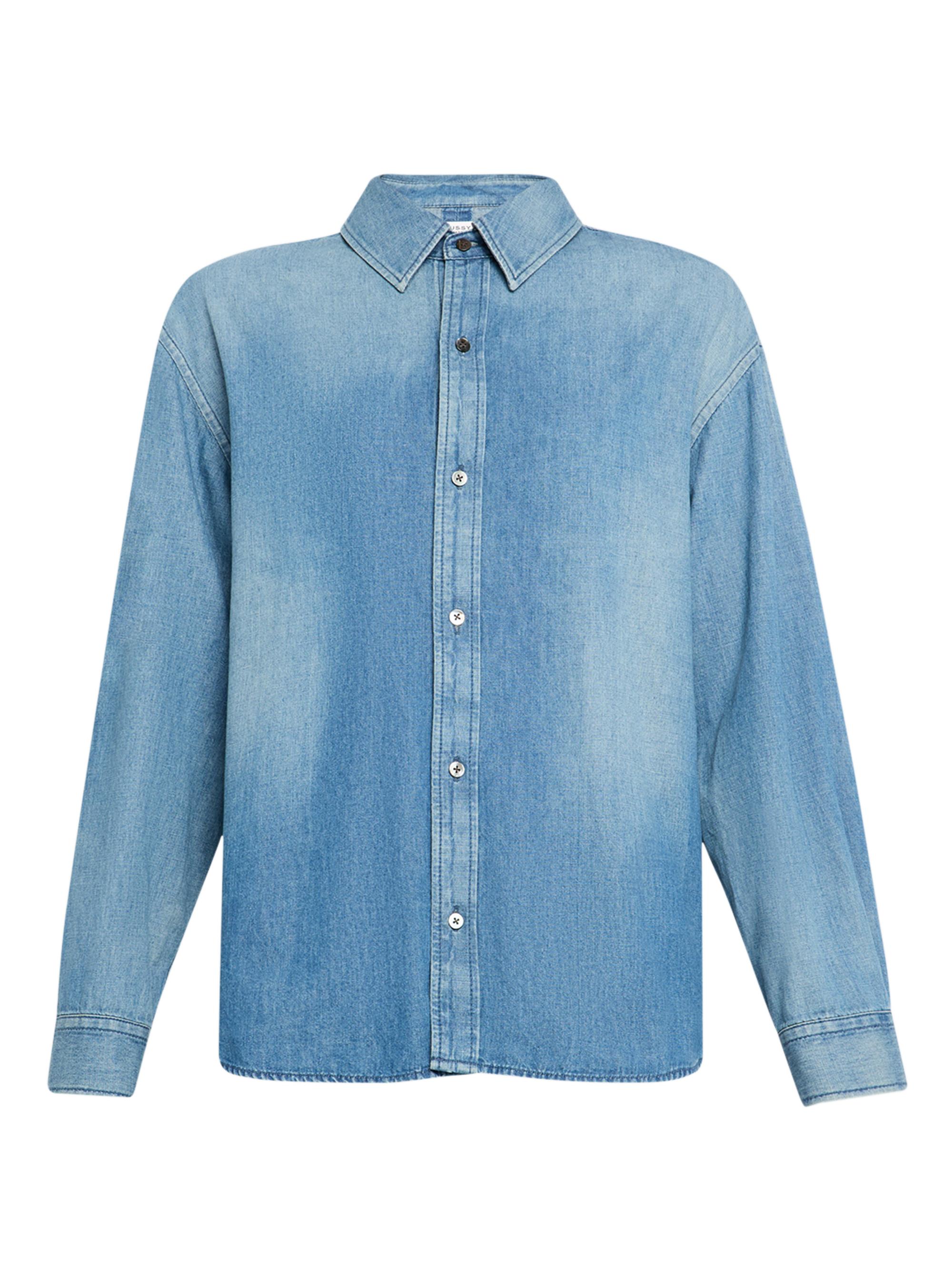 Moussy Vintage Women's Felton Denim Split-Back Shirt - Blue