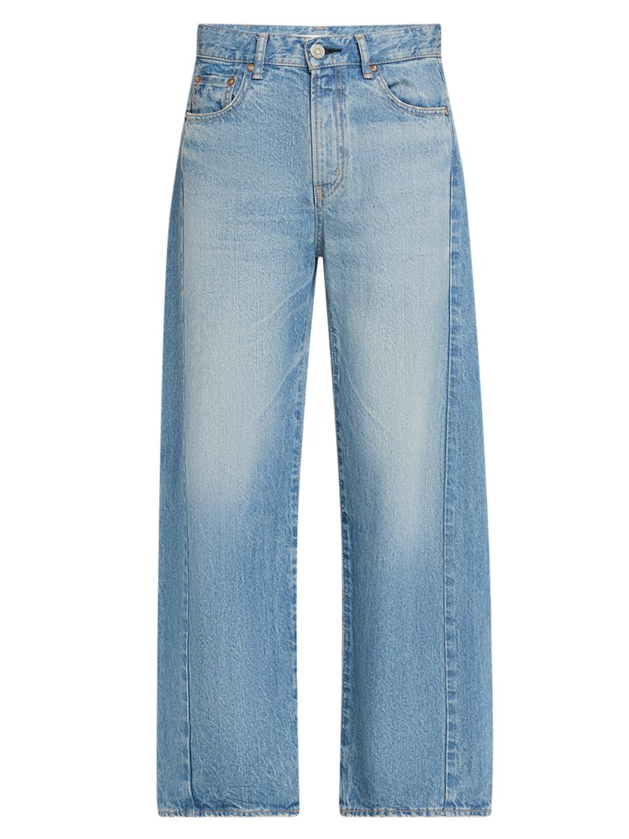 Moussy Vintage Women's Bayard High-rise Side-line Cocoon Jeans In Blue