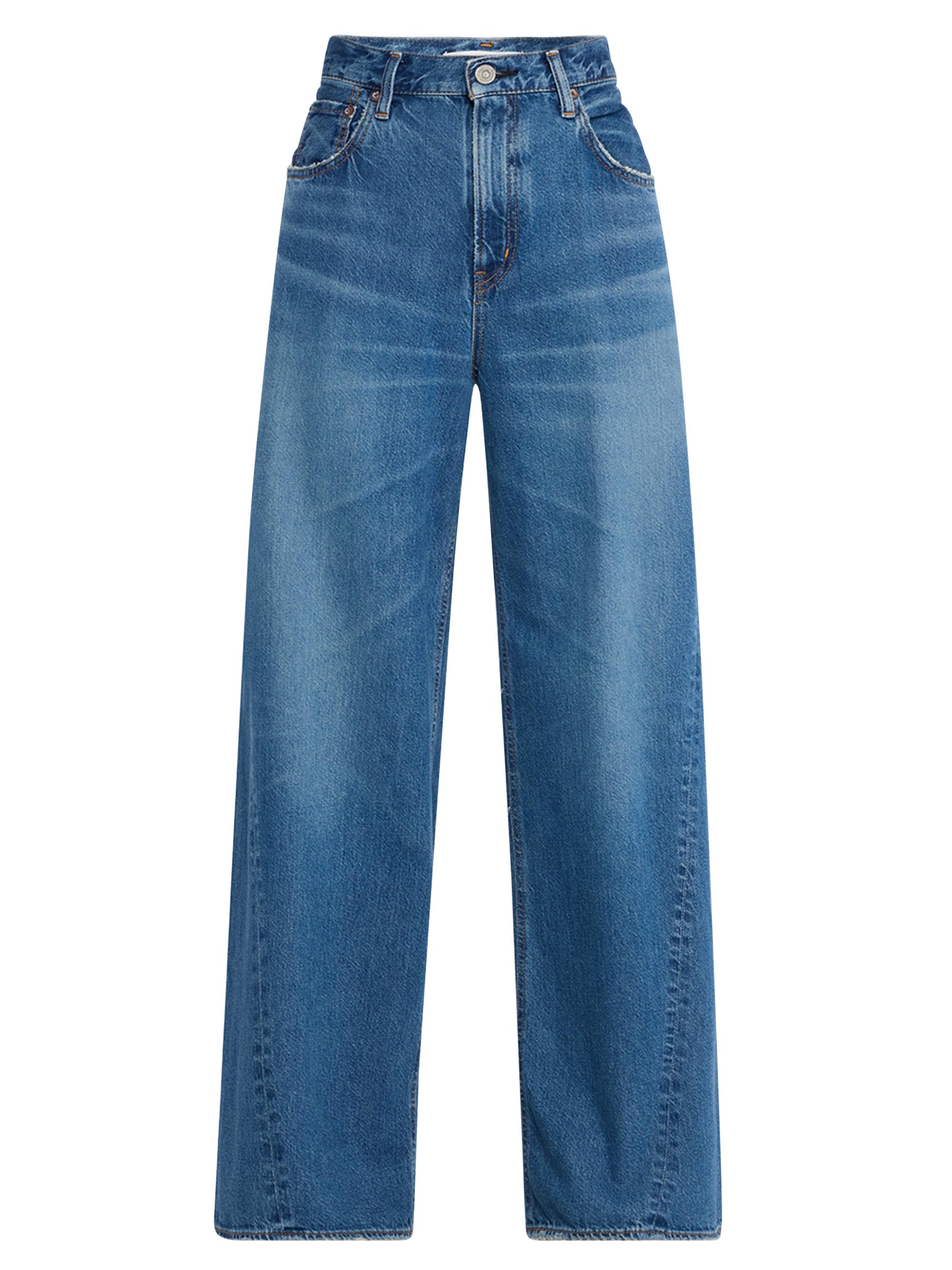 Moussy Vintage Women's Atlanta Twisted Wide-Leg Jeans - Blue