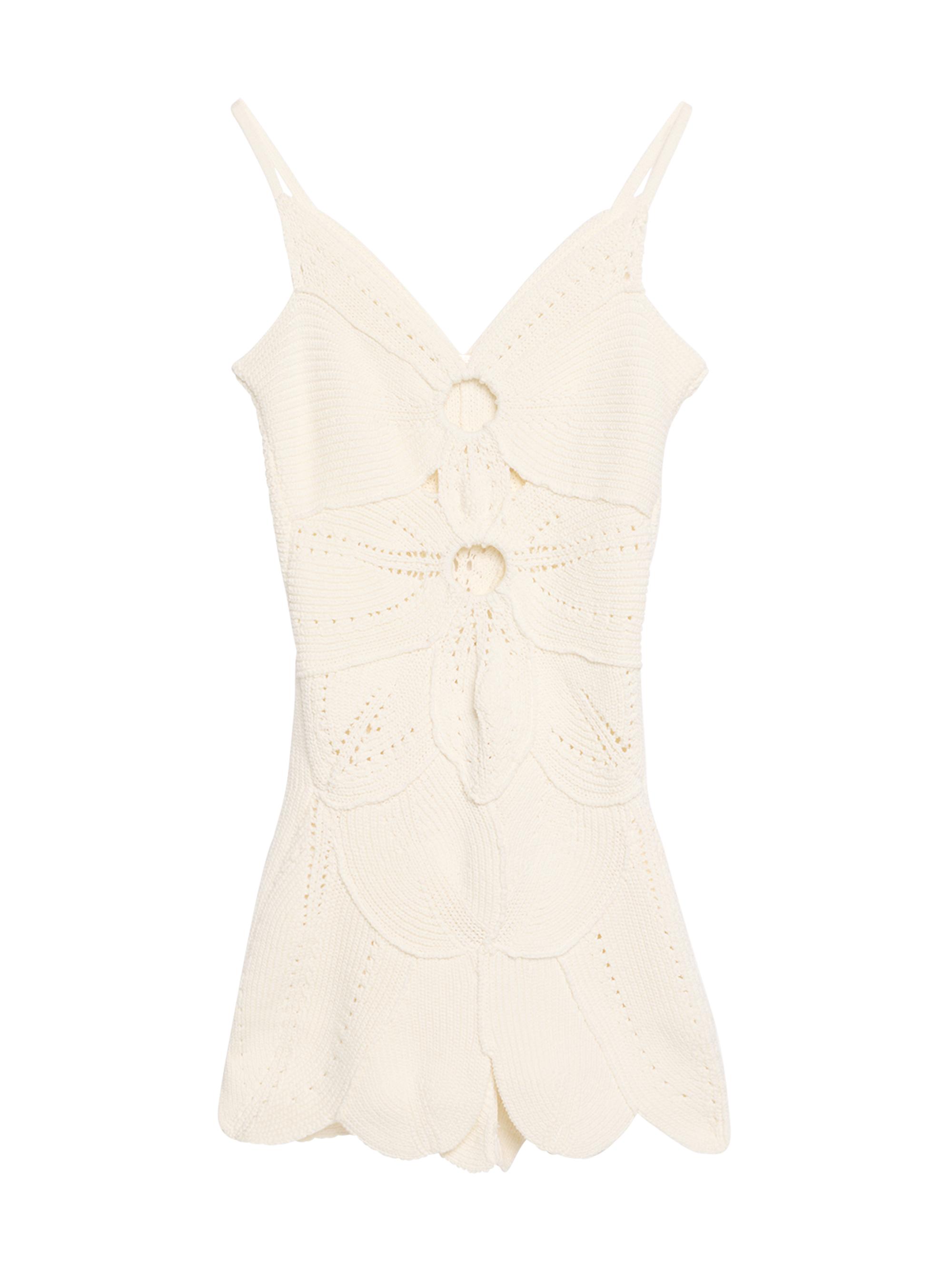 Cult Gaia Women's Marlow Petal Knit Minidress - White