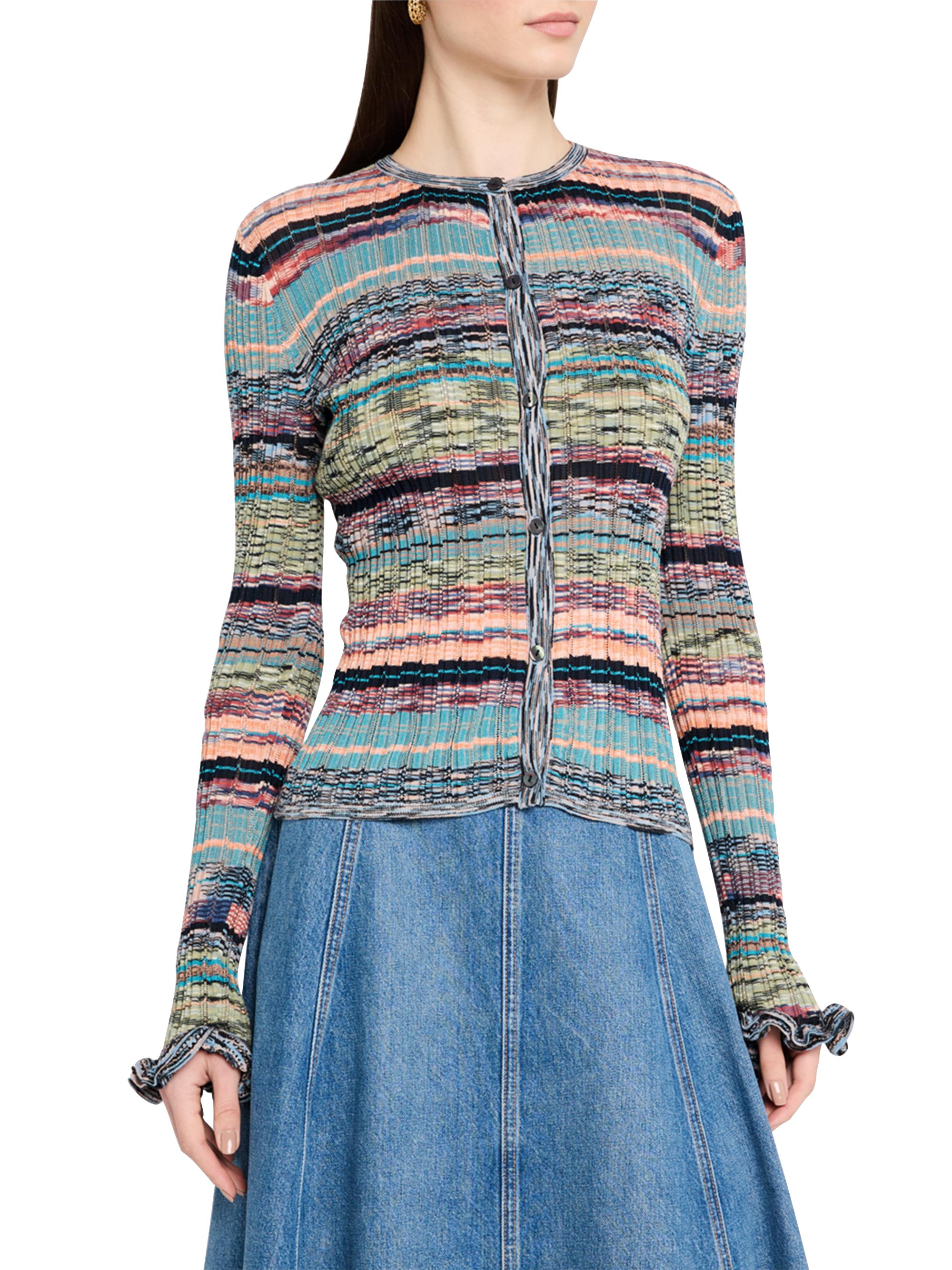 EXCLUSIVE】ALLEGE Rib Cardigan SAX EXCLUSIVE】ALLEGE Rib Cardigan