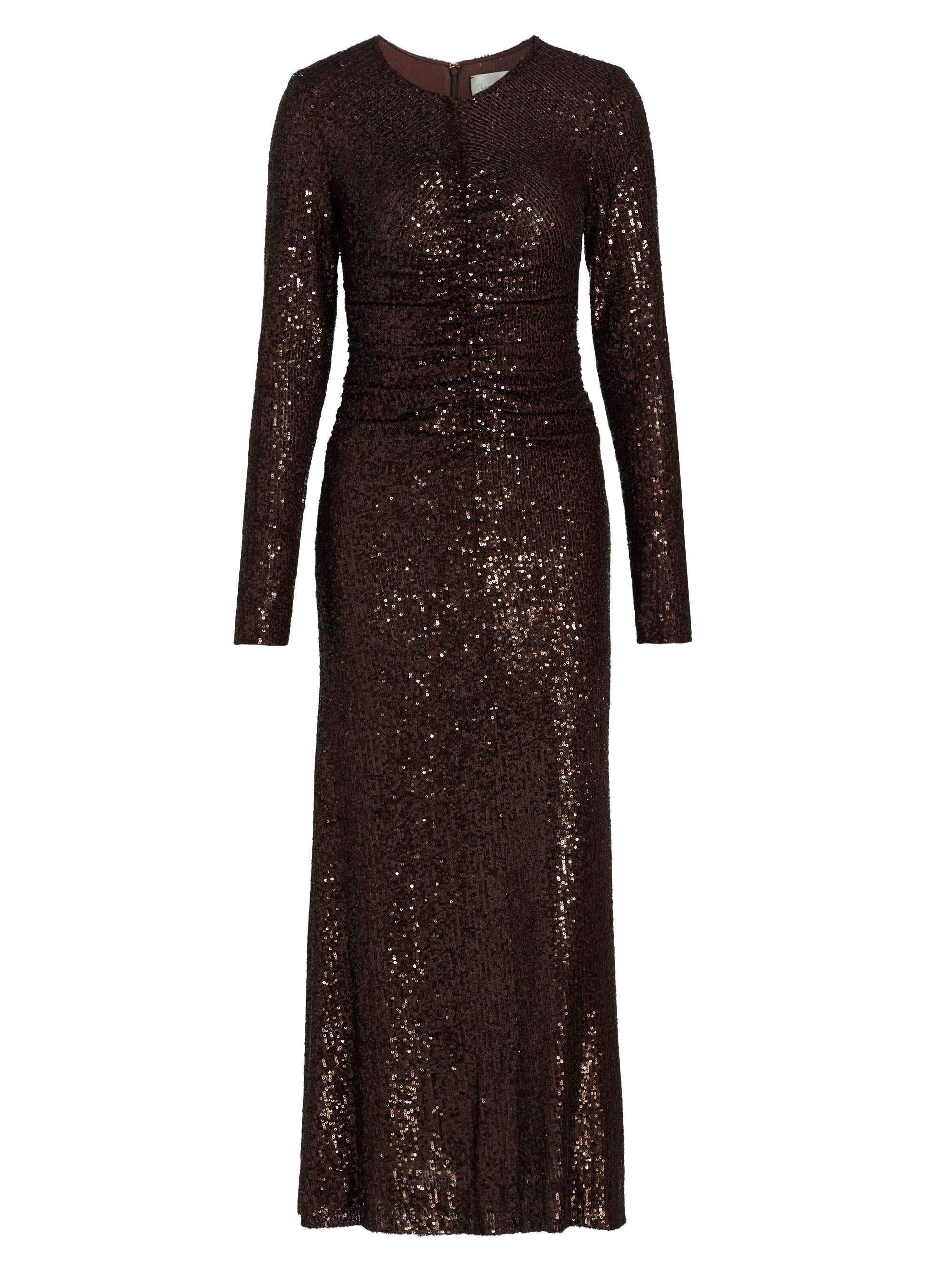 Cara Cara Women's Maisy Sequined Midi-Dress - Brown Sequin