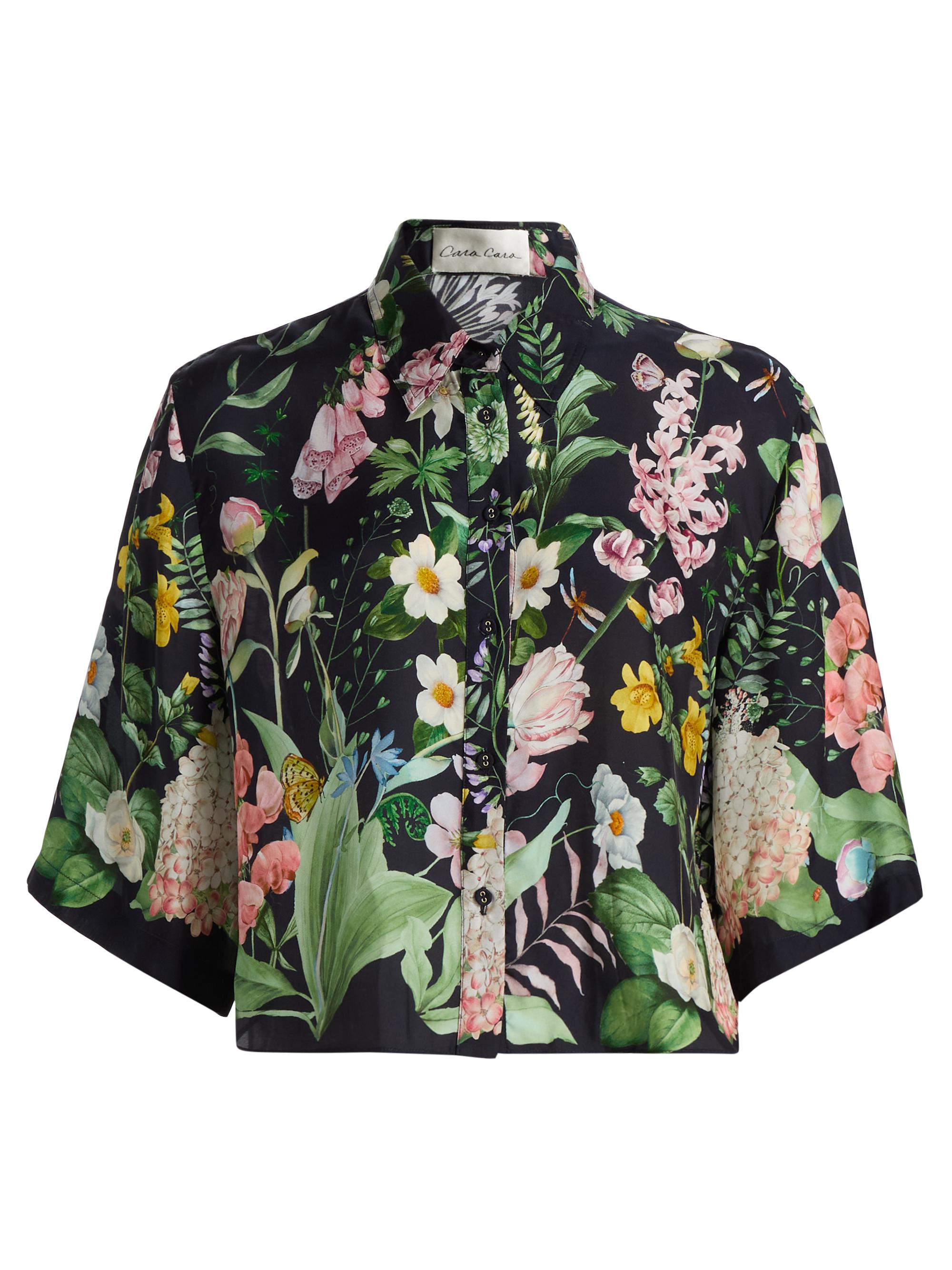 Cara Cara Women's Calvia Floral Boxy Shirt - Bloomsfield Navy