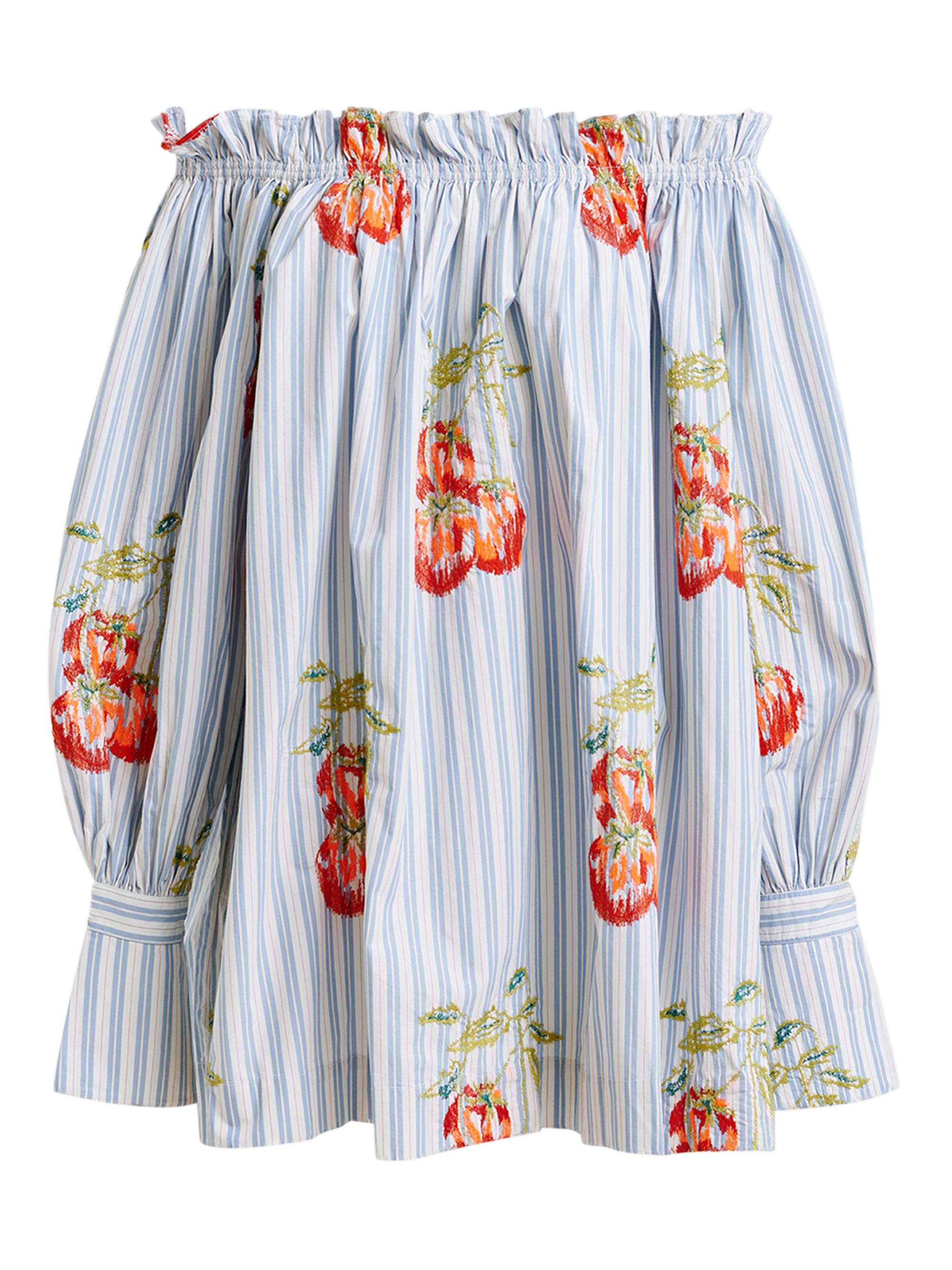 Essentiel Antwerp Women's Ihassachusetts Striped Embroidered Cotton Minidress