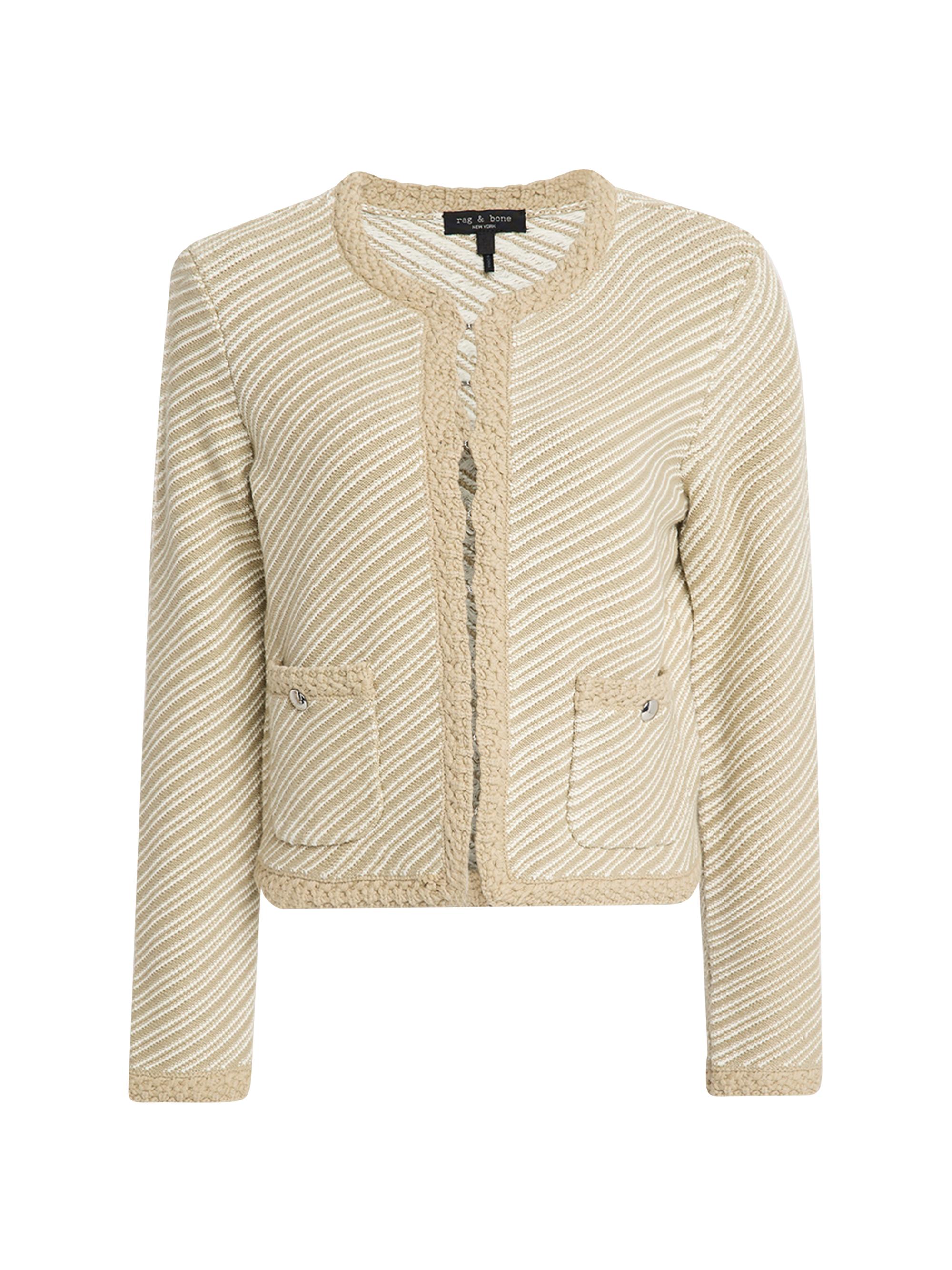 rag & bone Women's Claire Crochet-Trim Cardigan - Beige